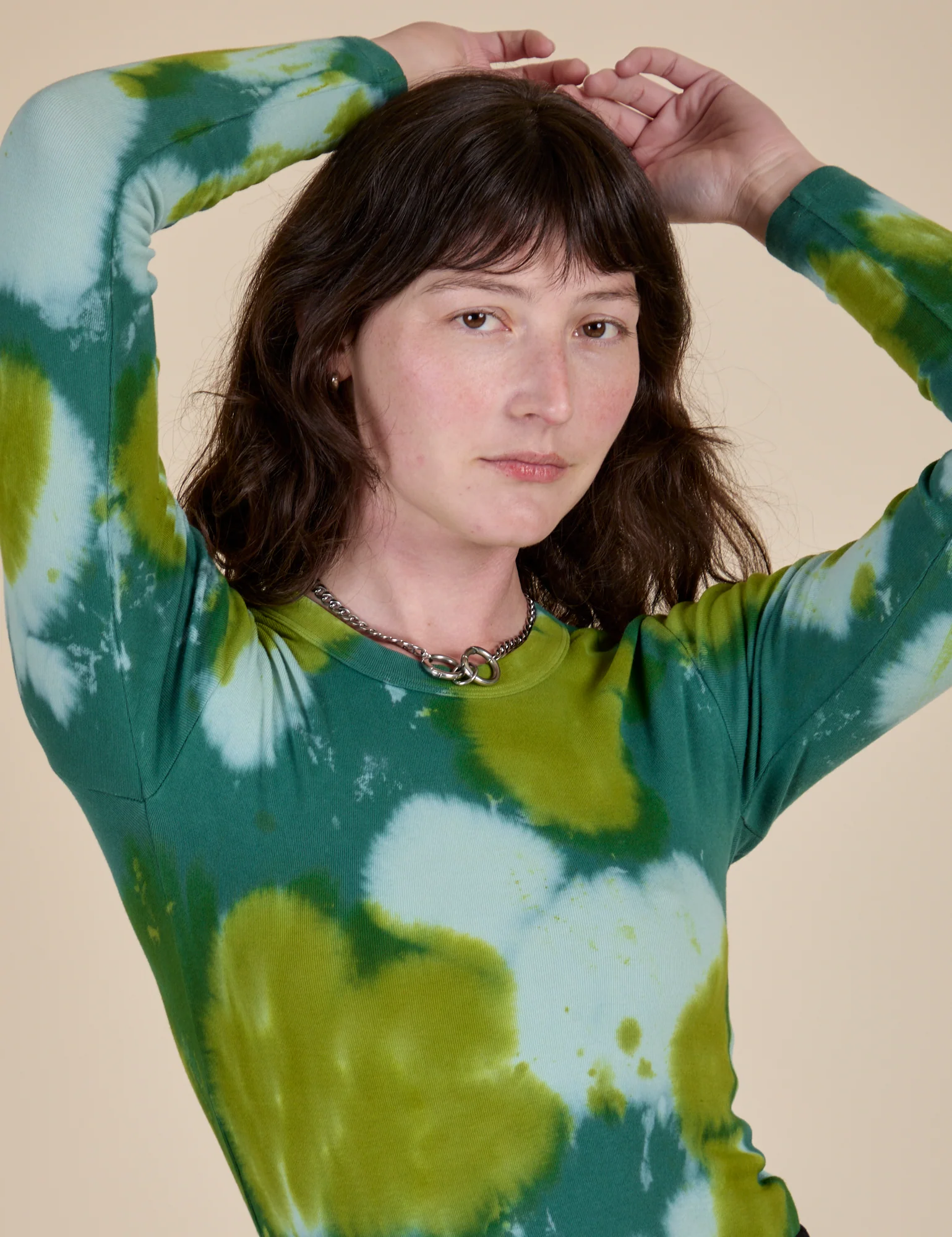 Long Sleeve Baby Tee - Green Magic Waters - Image 6