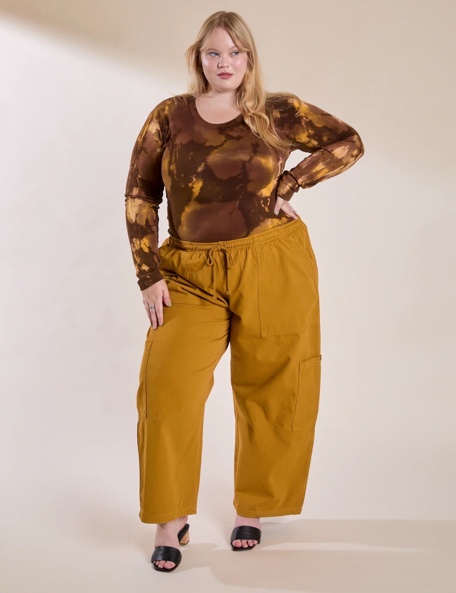 Long Sleeve Baby Tee - Honey Brown - Image 11
