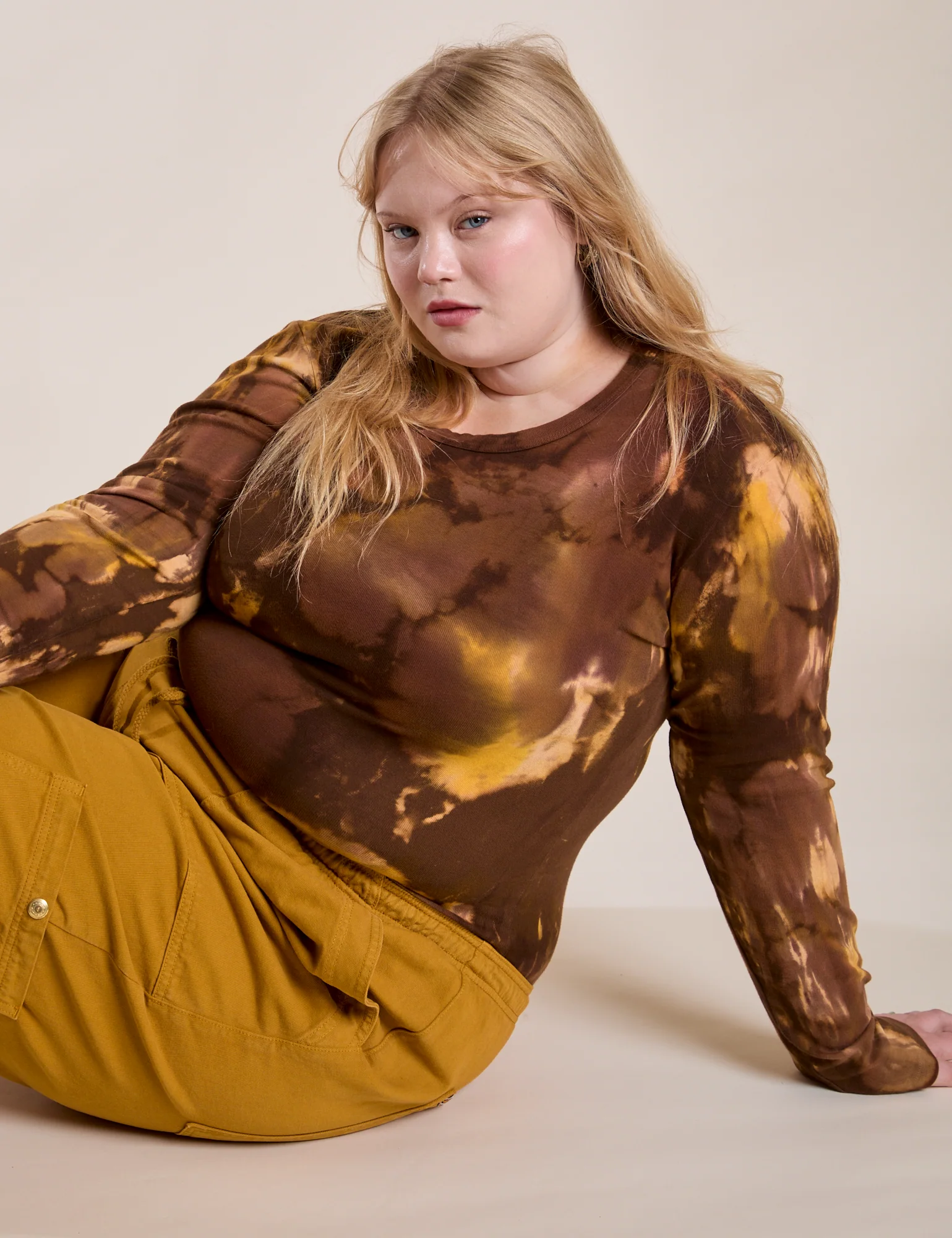 Long Sleeve Baby Tee - Honey Brown - Image 14