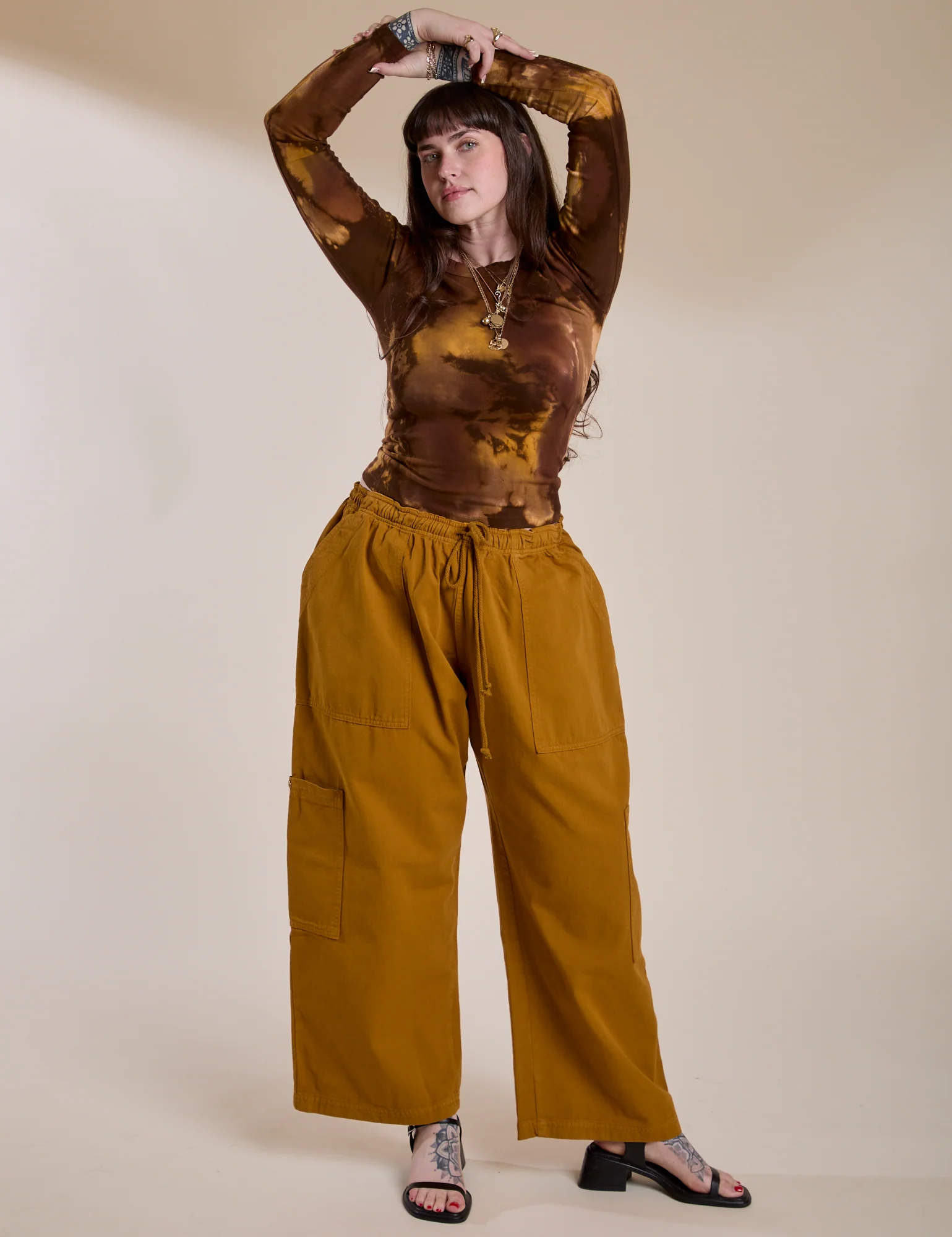 Long Sleeve Baby Tee - Honey Brown - Image 24