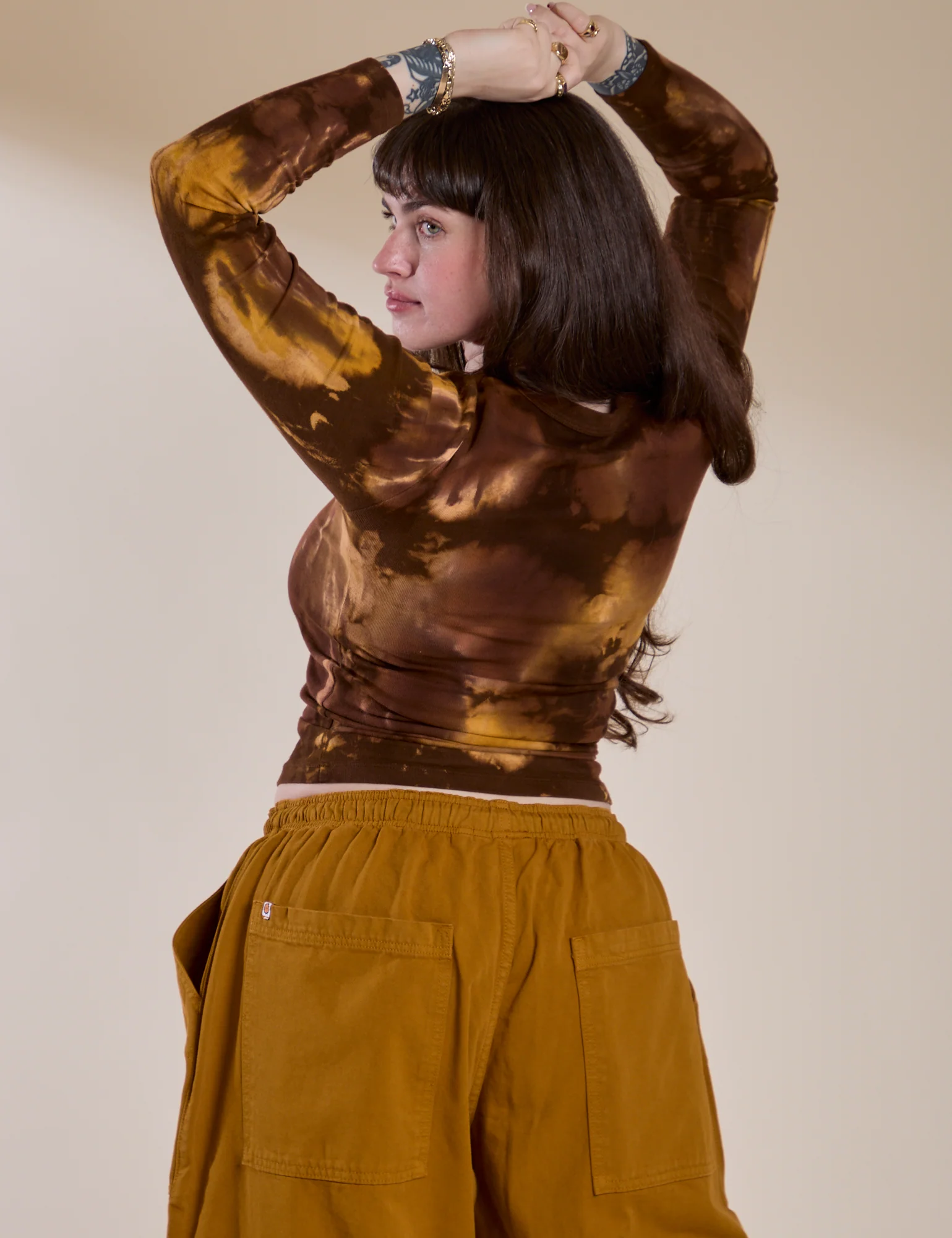 Long Sleeve Baby Tee - Honey Brown - Image 27