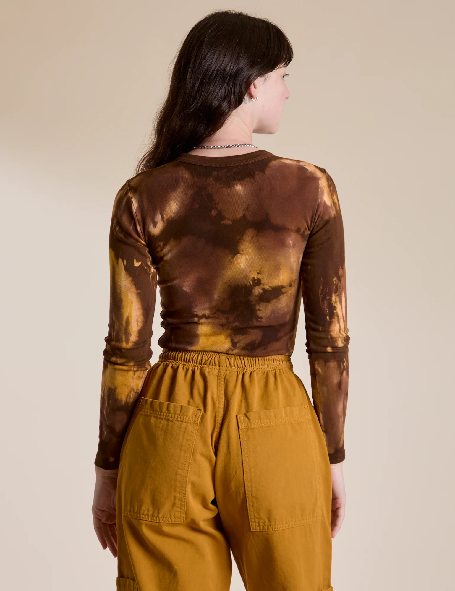 Long Sleeve Baby Tee - Honey Brown - Image 7