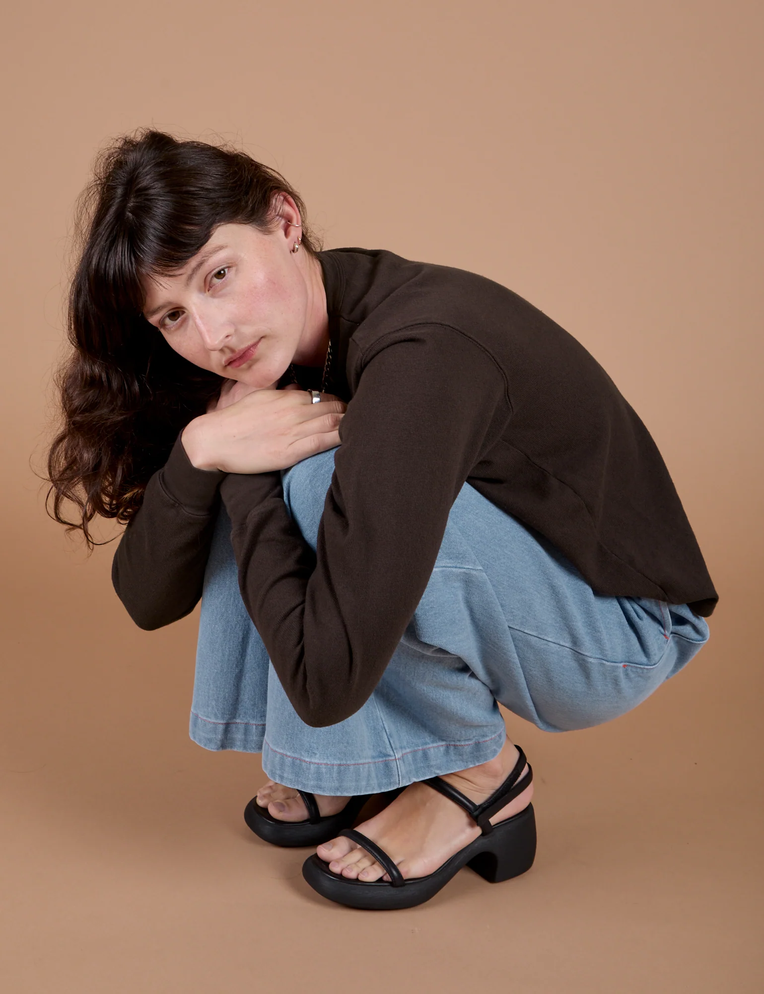Long Sleeve Burly Tee - Espresso Brown - Image 13