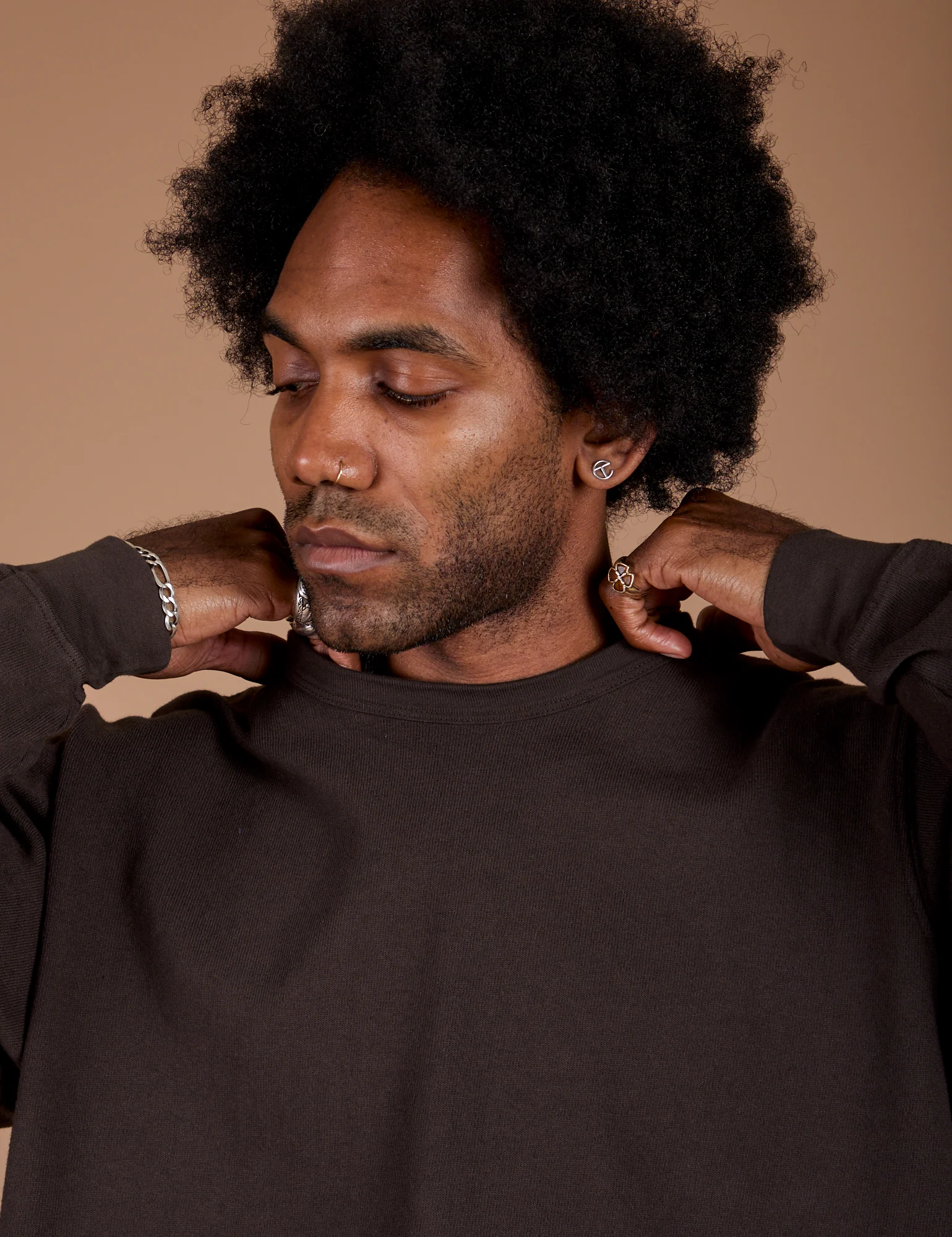 Long Sleeve Burly Tee - Espresso Brown - Image 24