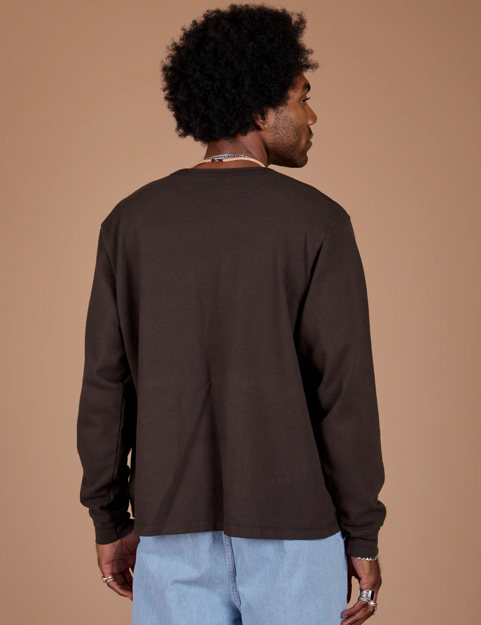 Long Sleeve Burly Tee - Espresso Brown - Image 27