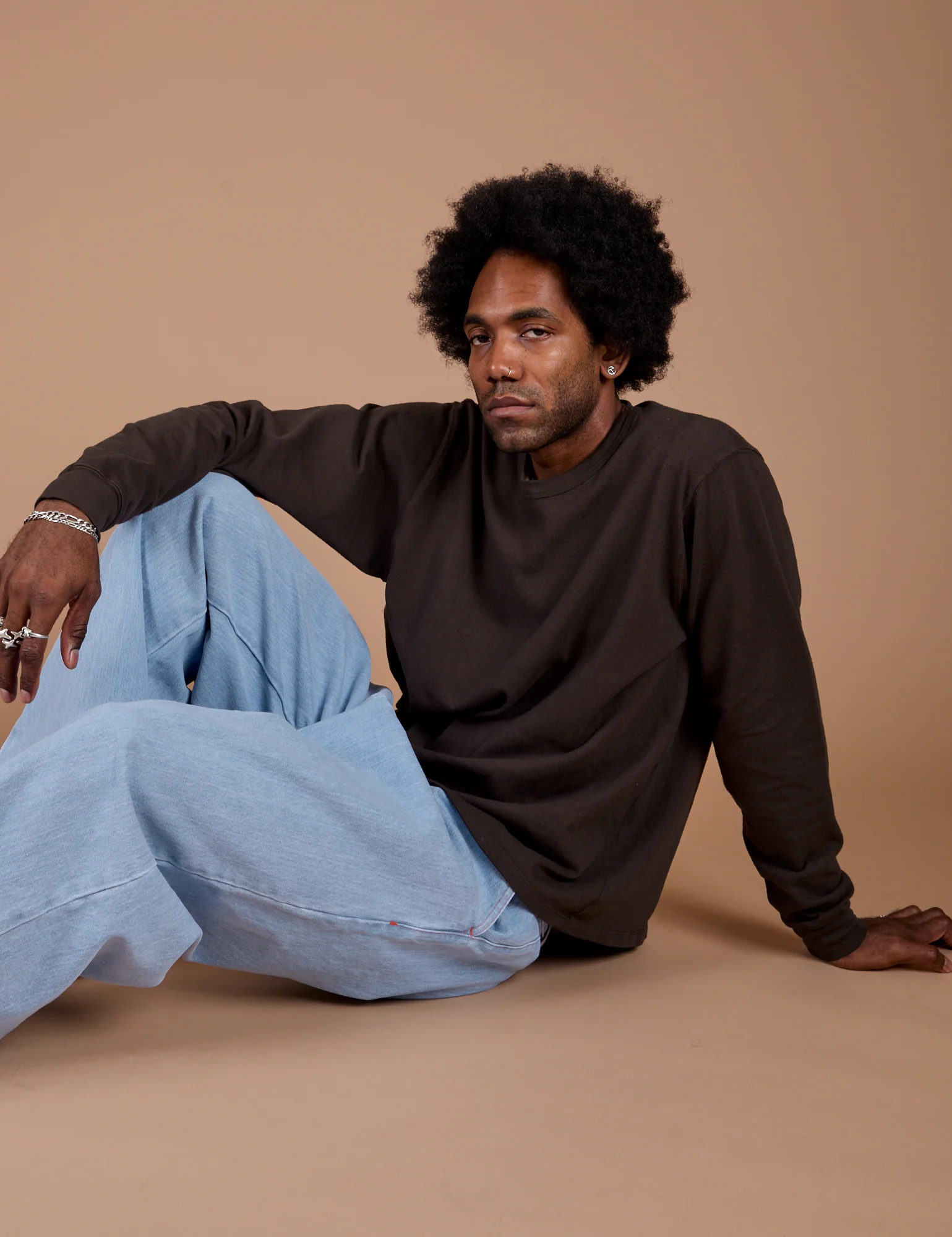 Long Sleeve Burly Tee - Espresso Brown - Image 28