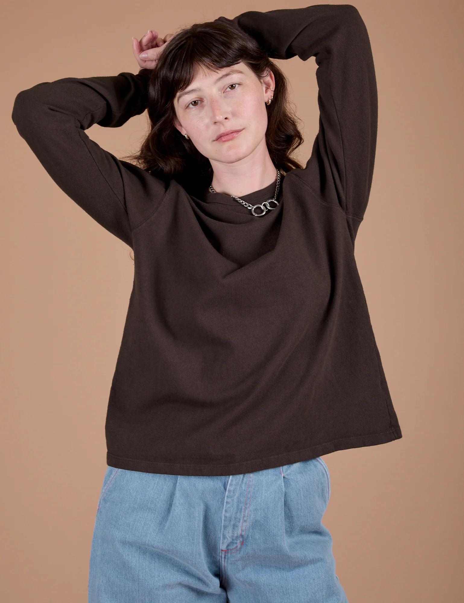 Long Sleeve Burly Tee - Espresso Brown - Image 3