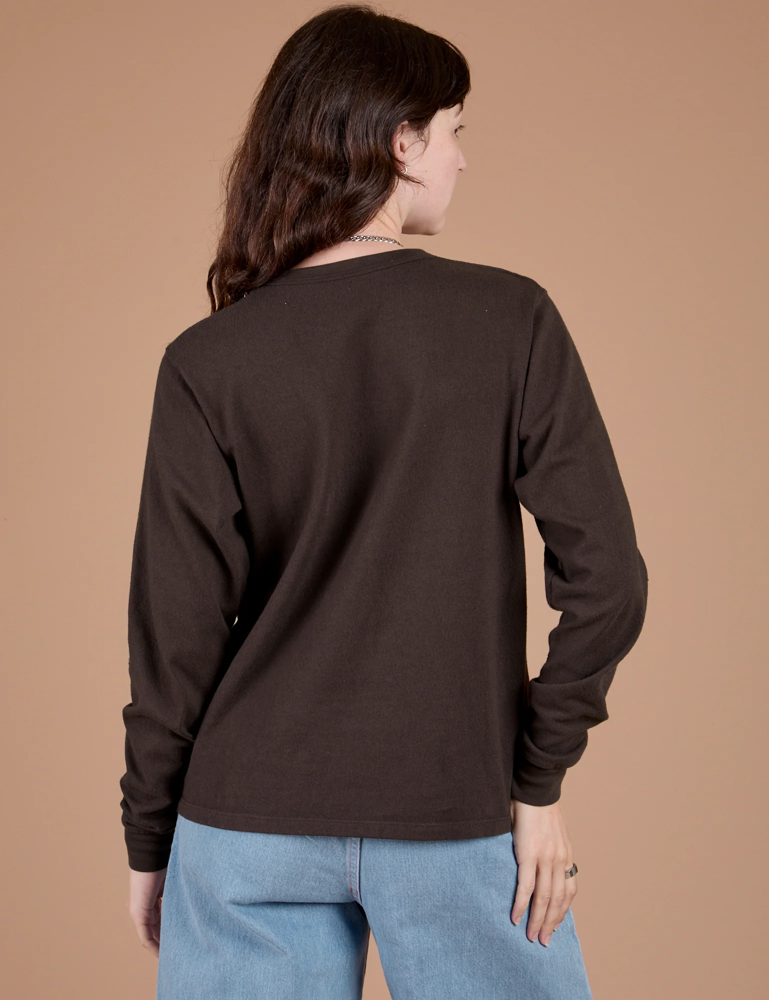 Long Sleeve Burly Tee - Espresso Brown - Image 9