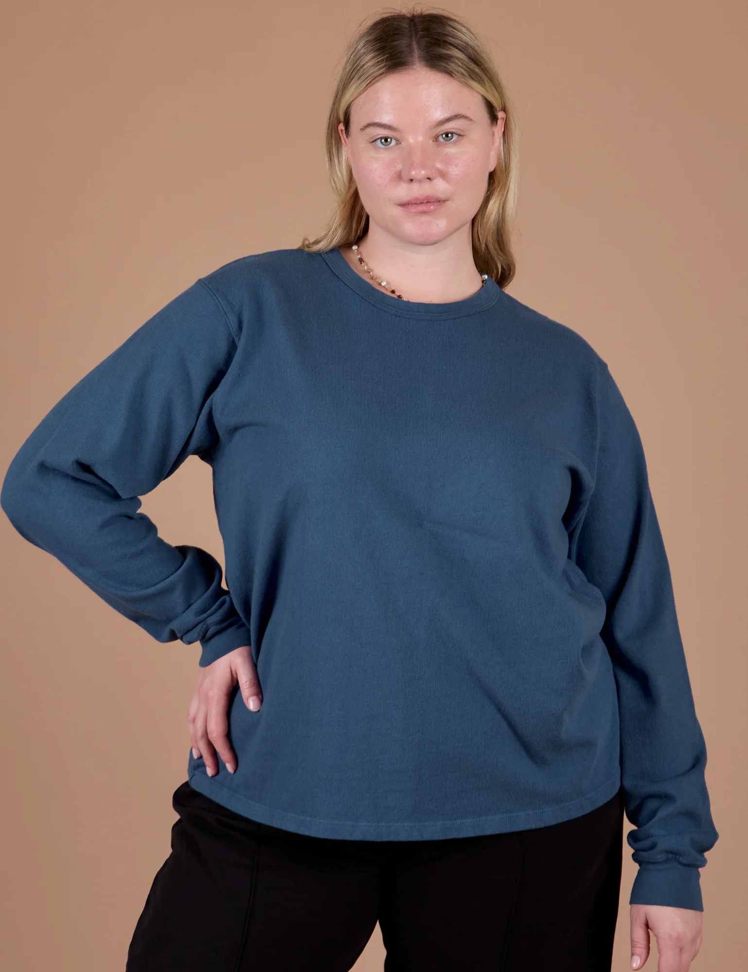 Long Sleeve Burly Tee - French Blue - Image 3