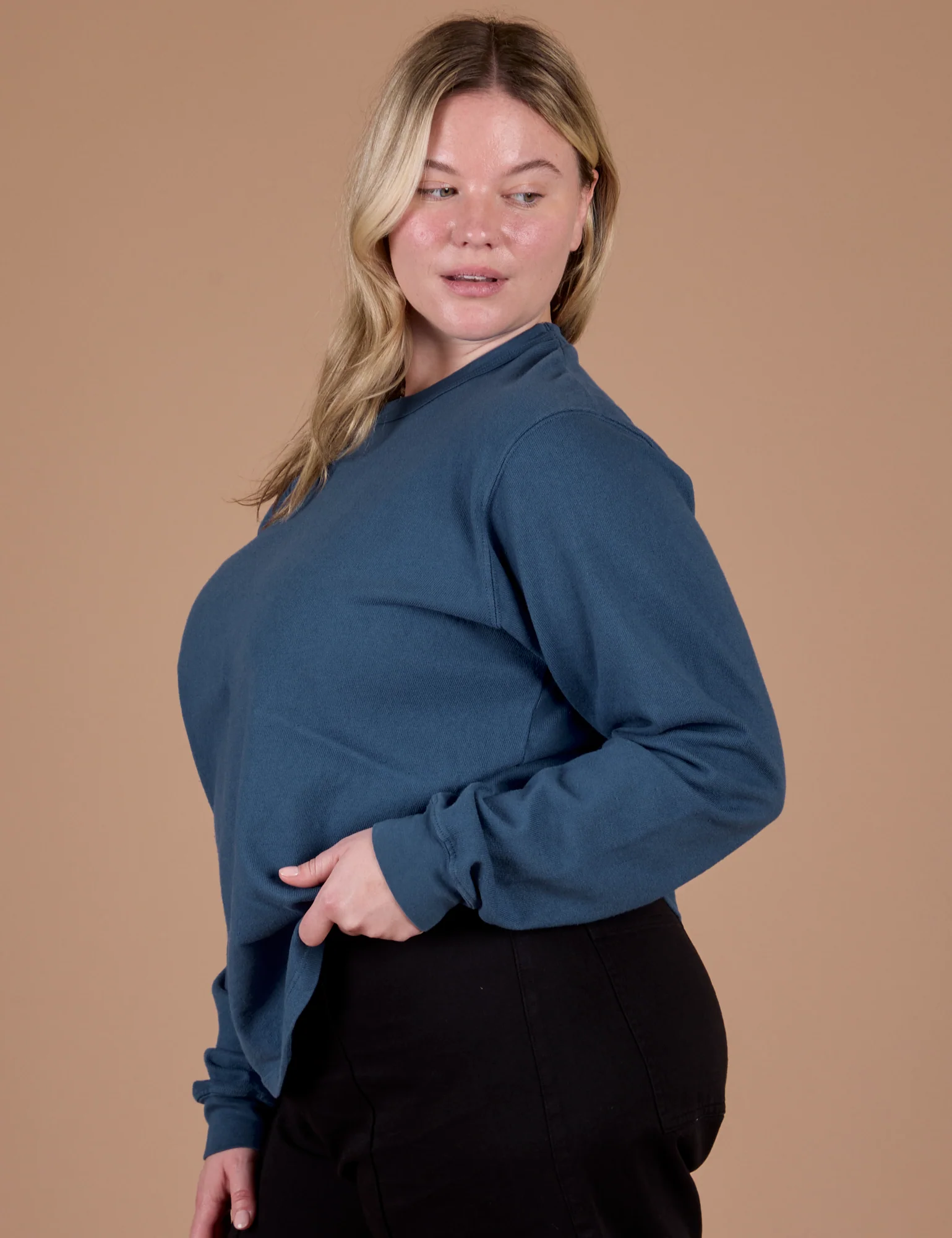 Long Sleeve Burly Tee - French Blue - Image 7