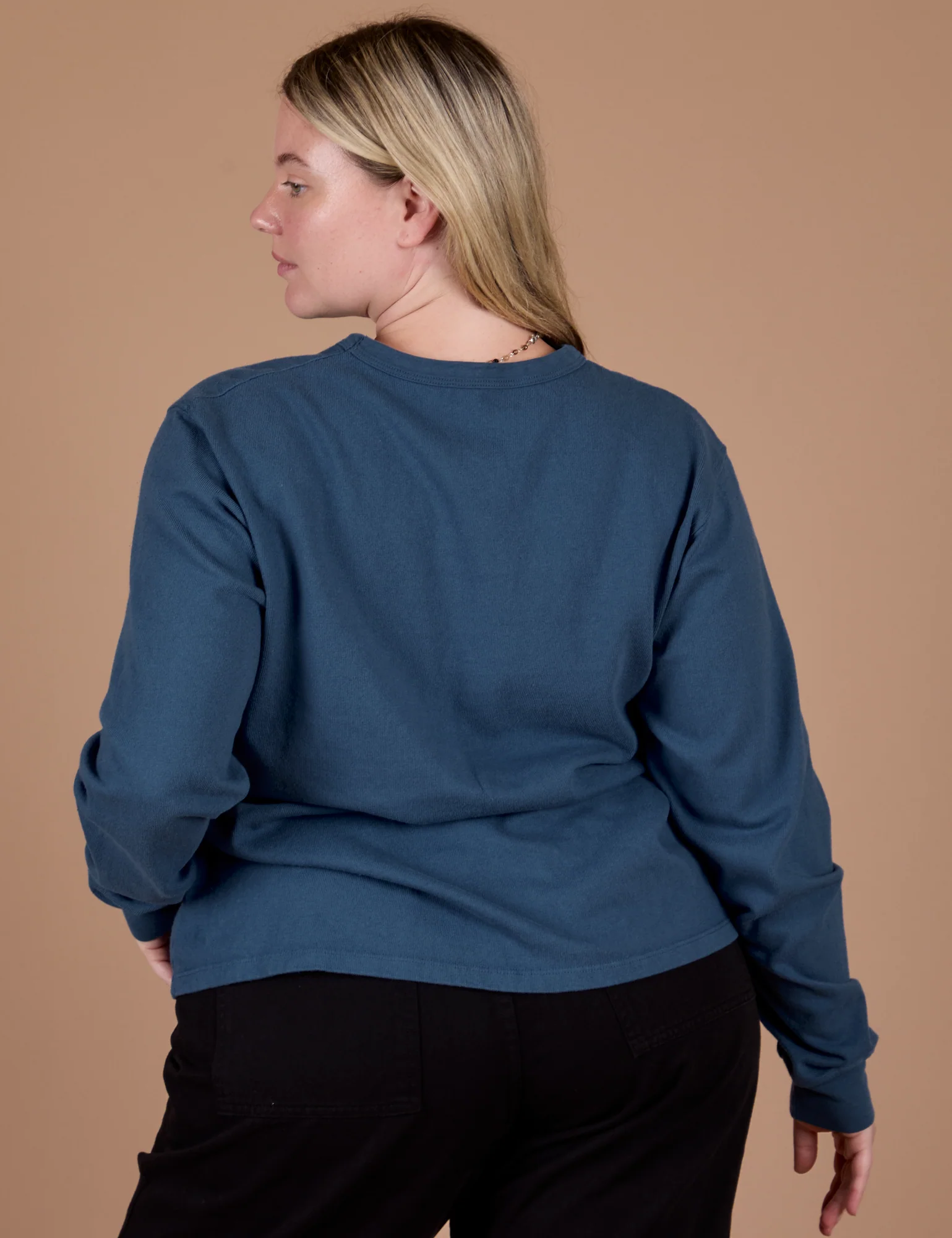 Long Sleeve Burly Tee - French Blue - Image 8