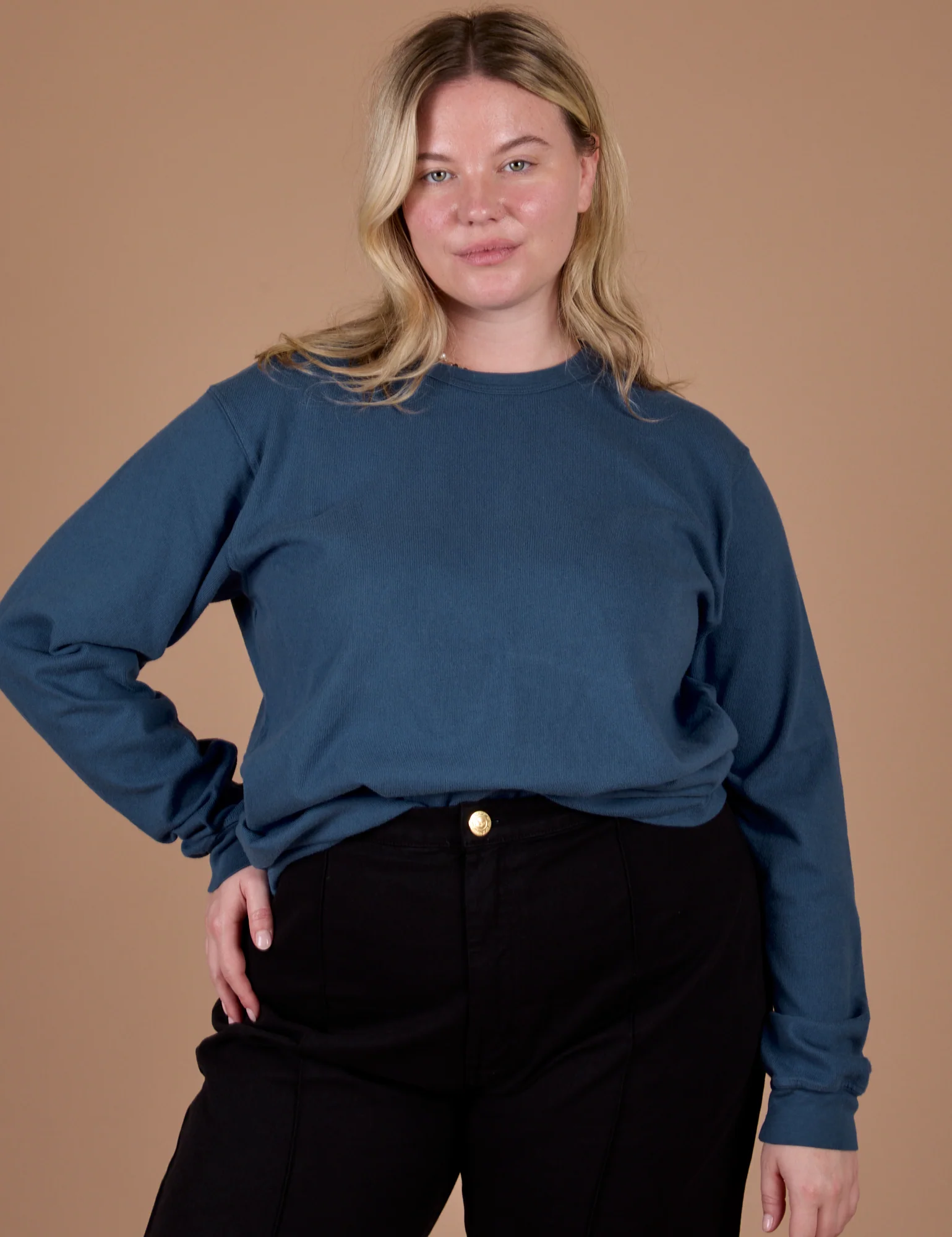 Long Sleeve Burly Tee - French Blue - Image 9