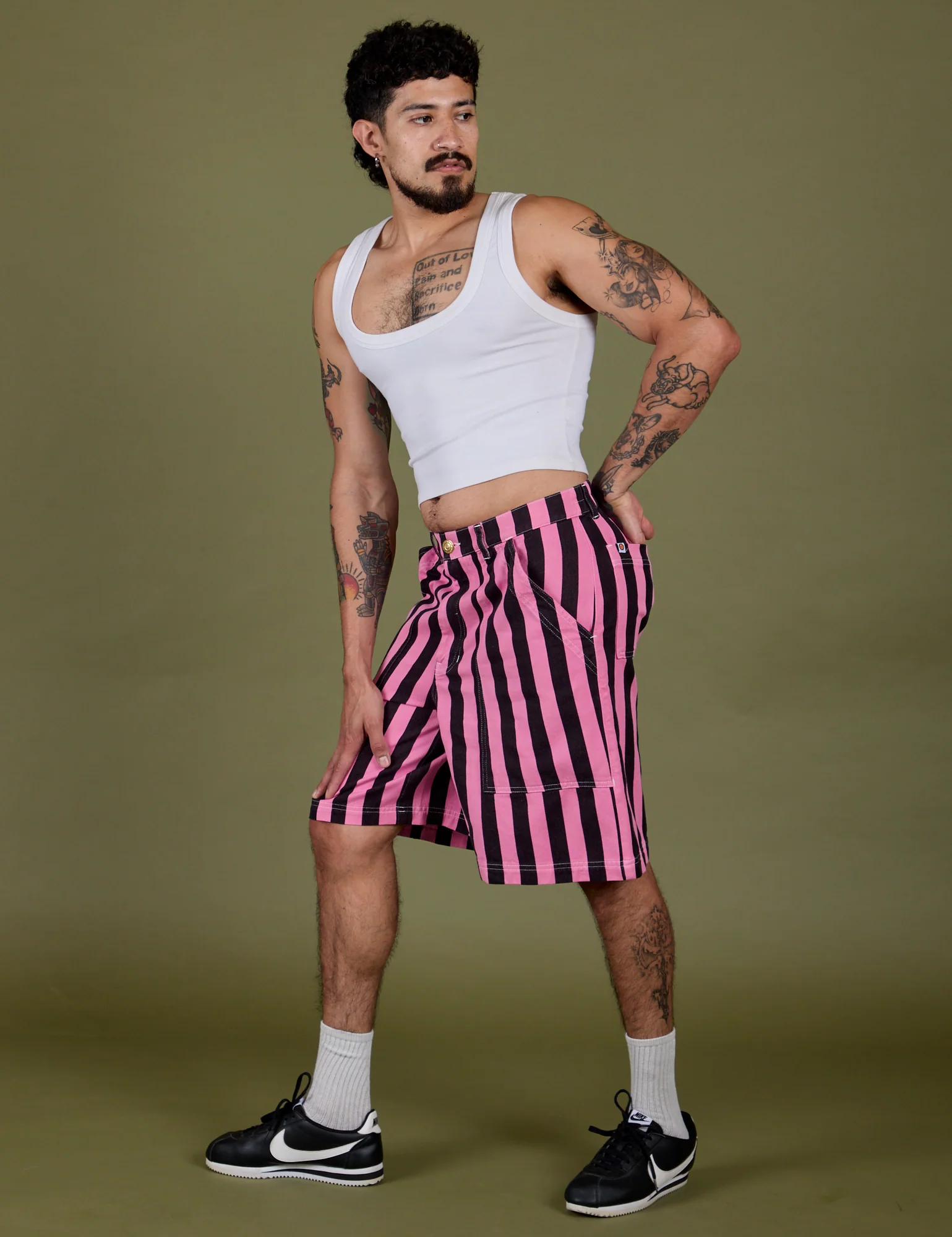 Longline Work Shorts - Bubblegum Pink - Image 16