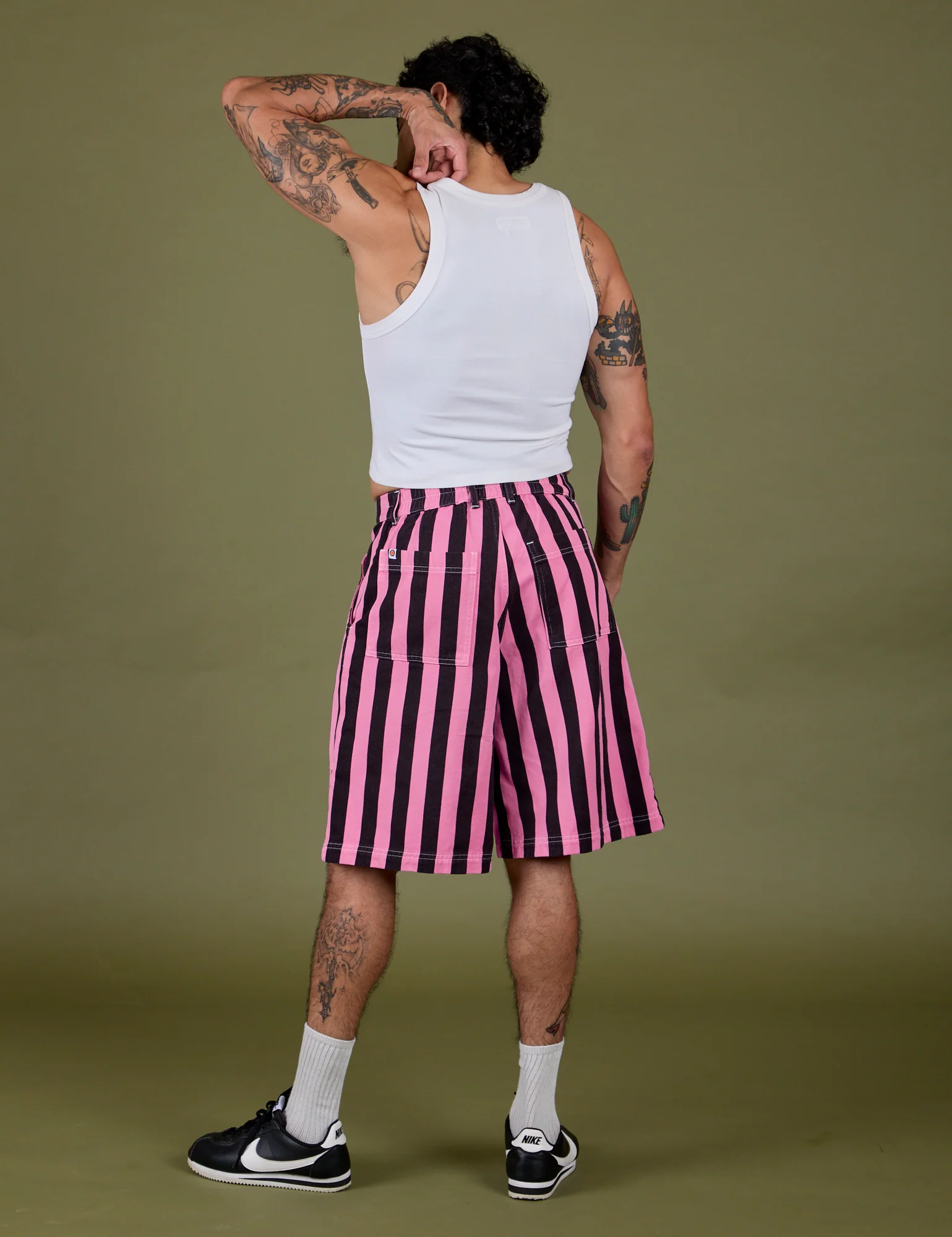Longline Work Shorts - Bubblegum Pink - Image 19
