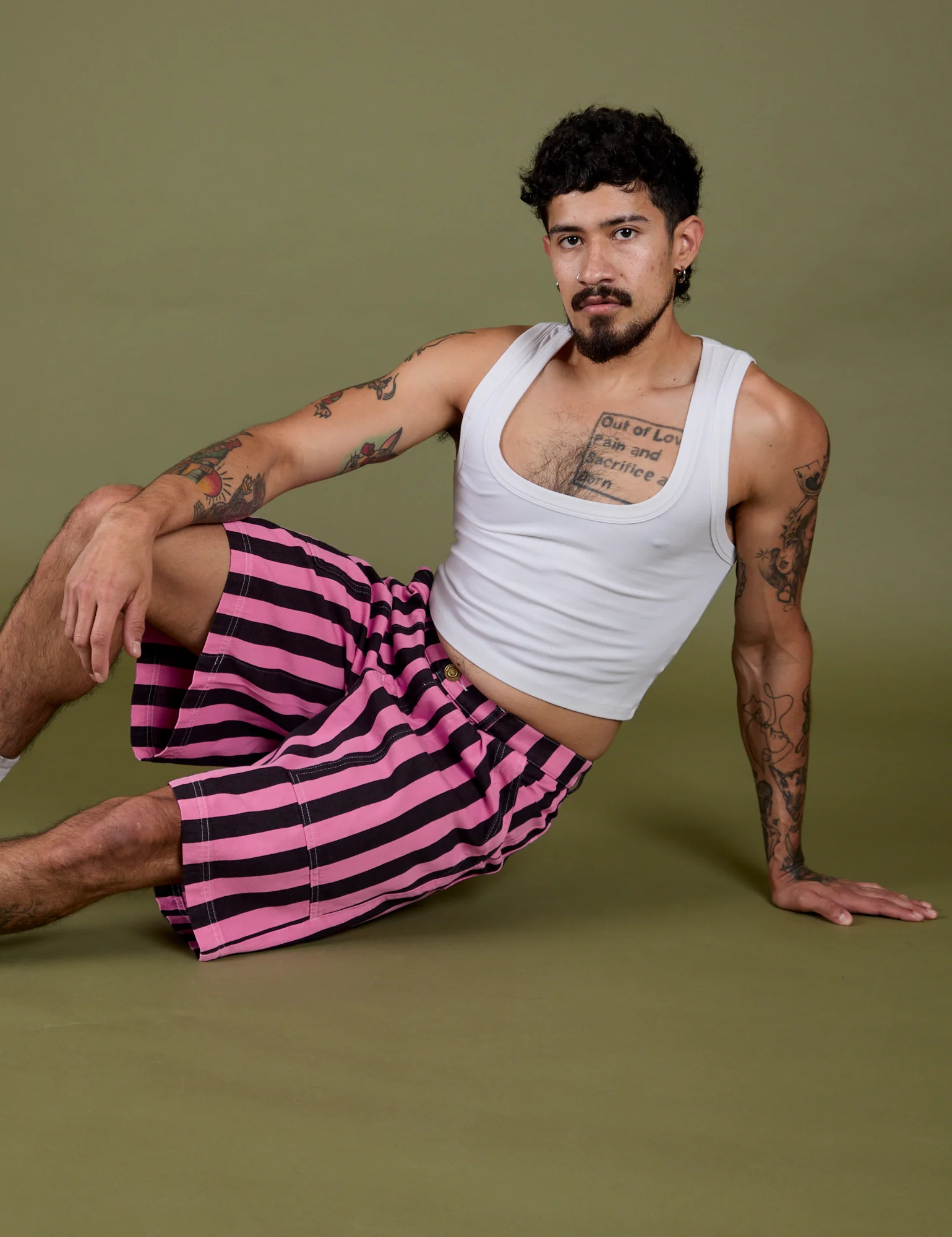 Longline Work Shorts - Bubblegum Pink - Image 20