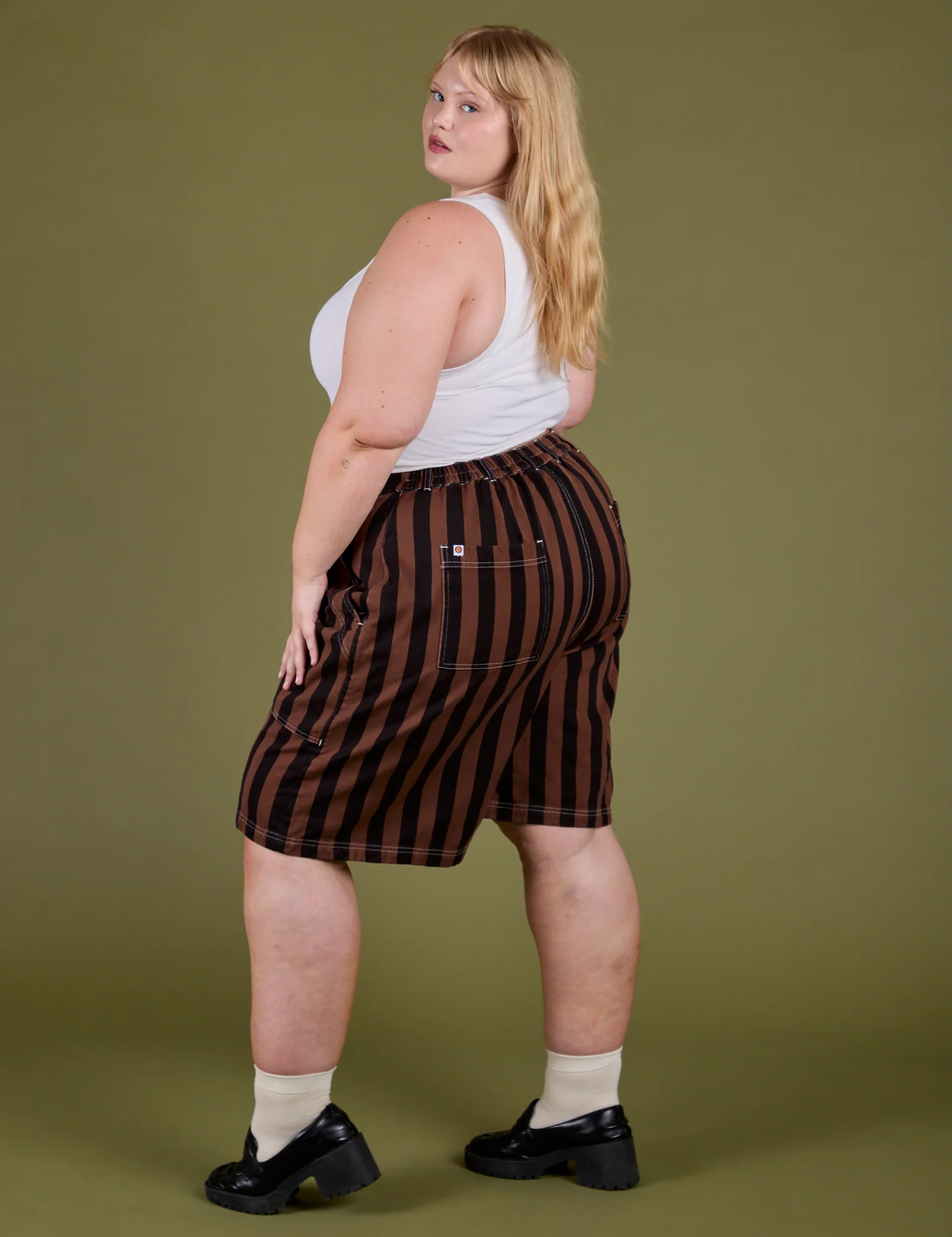 Longline Work Shorts - Fudgesicle Brown - Image 15