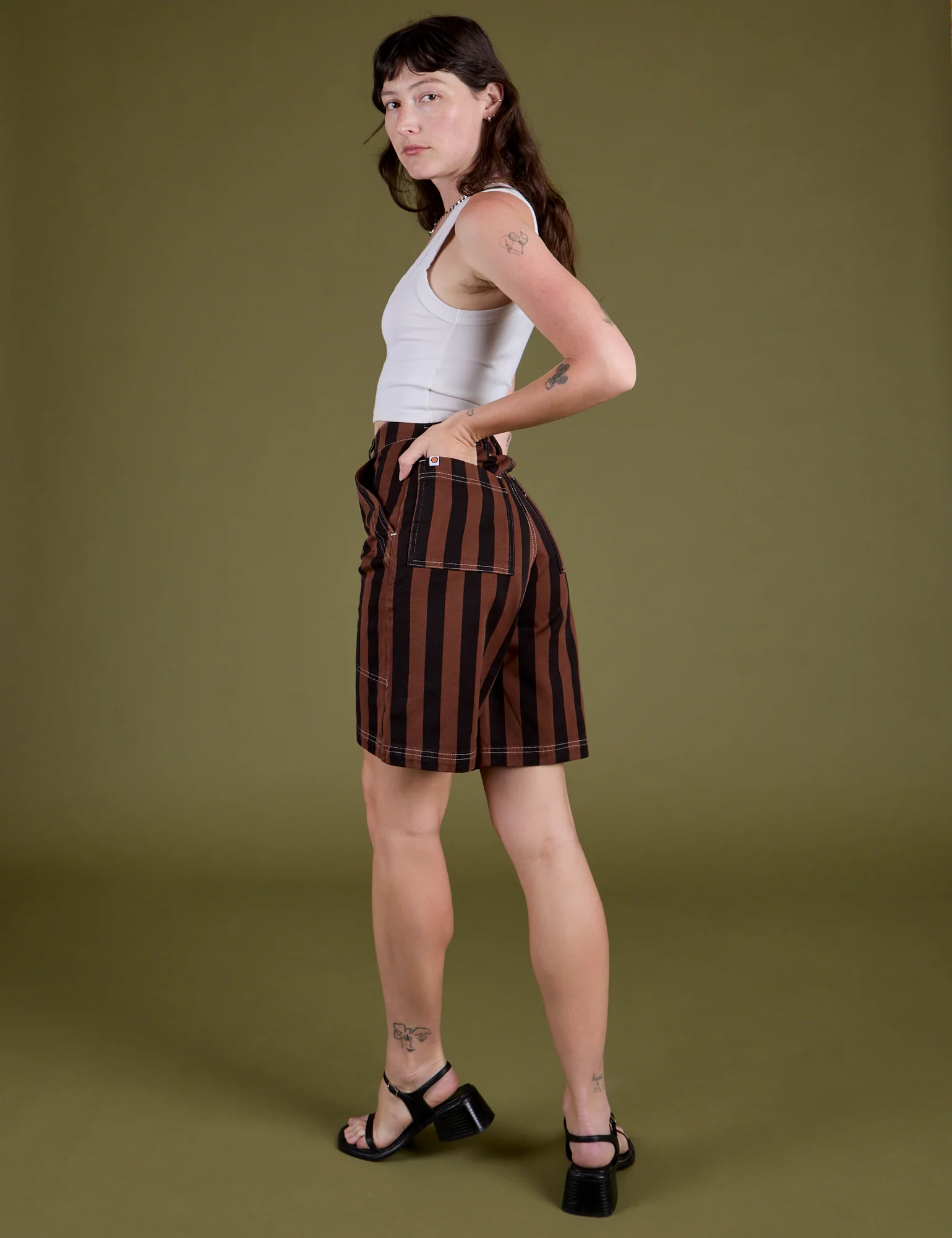 Longline Work Shorts - Fudgesicle Brown - Image 22