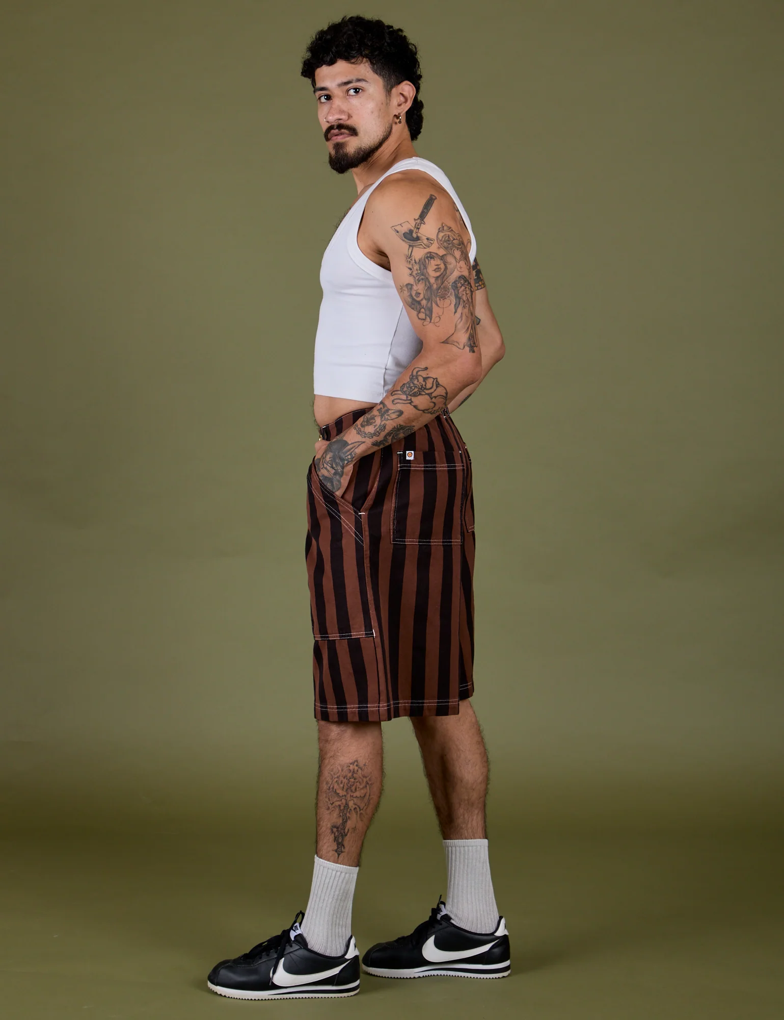 Longline Work Shorts - Fudgesicle Brown - Image 3