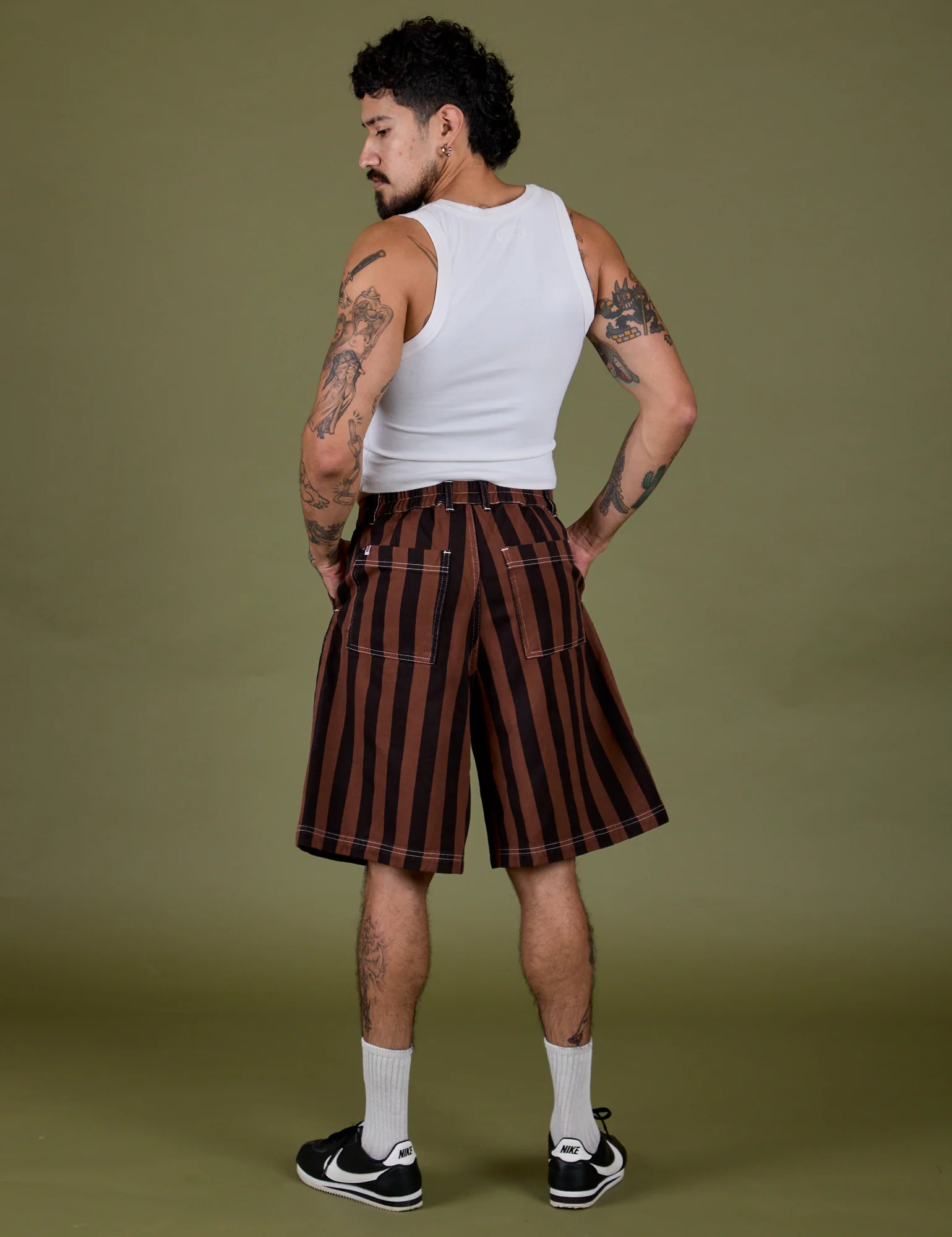 Longline Work Shorts - Fudgesicle Brown - Image 4