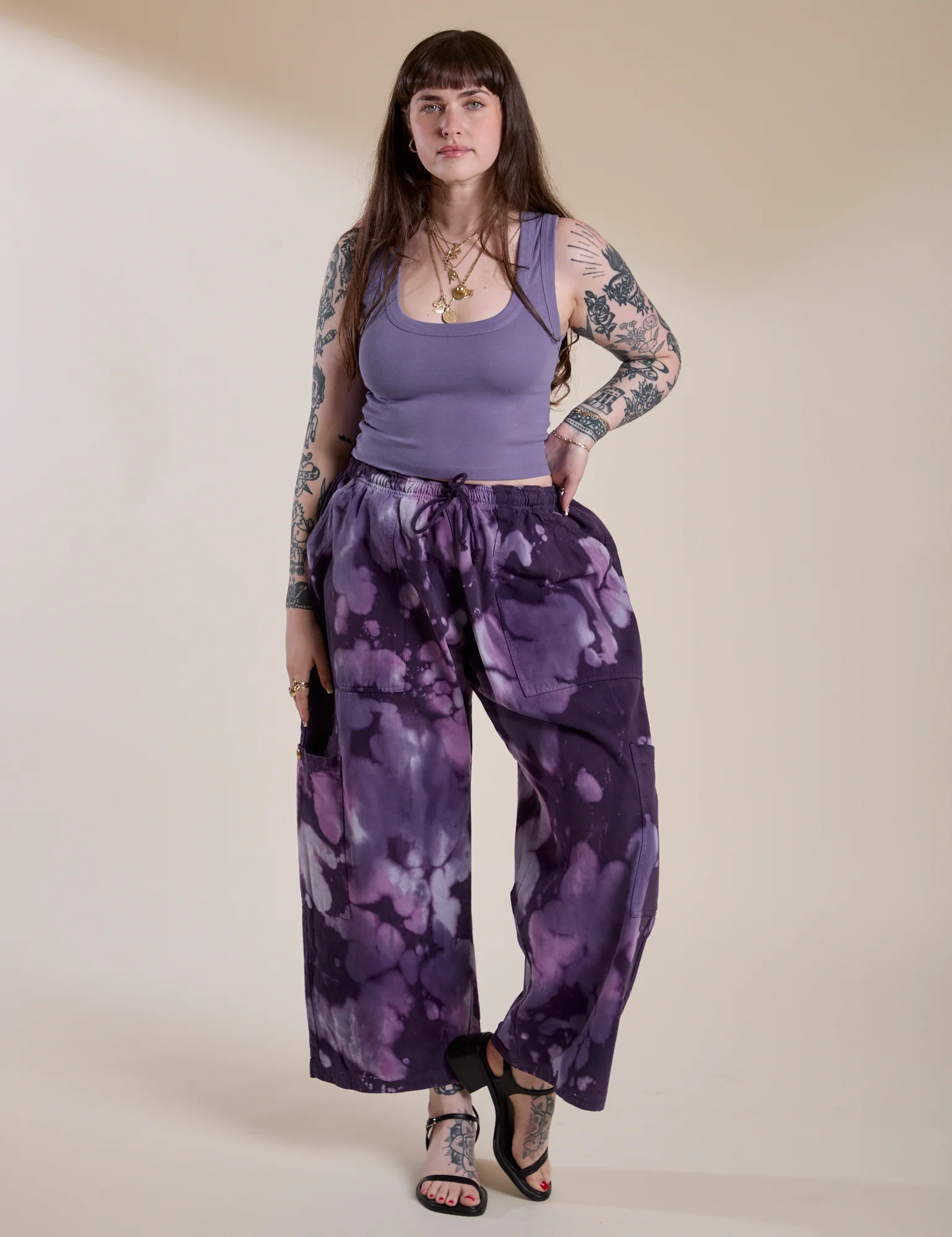 Magic Waters Drop Pocket Pants - Dark Lavender - Image 10