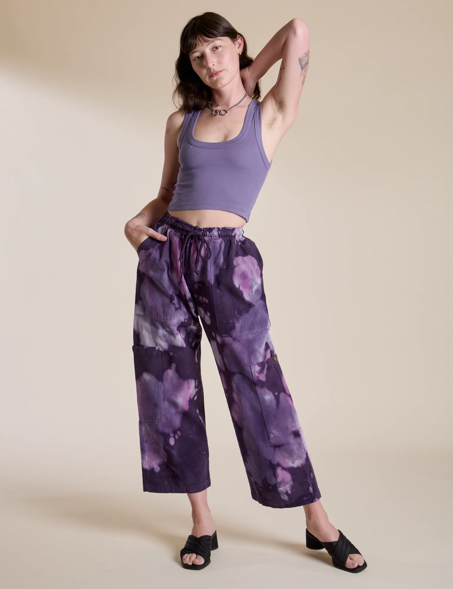 Magic Waters Drop Pocket Pants - Dark Lavender - Image 25