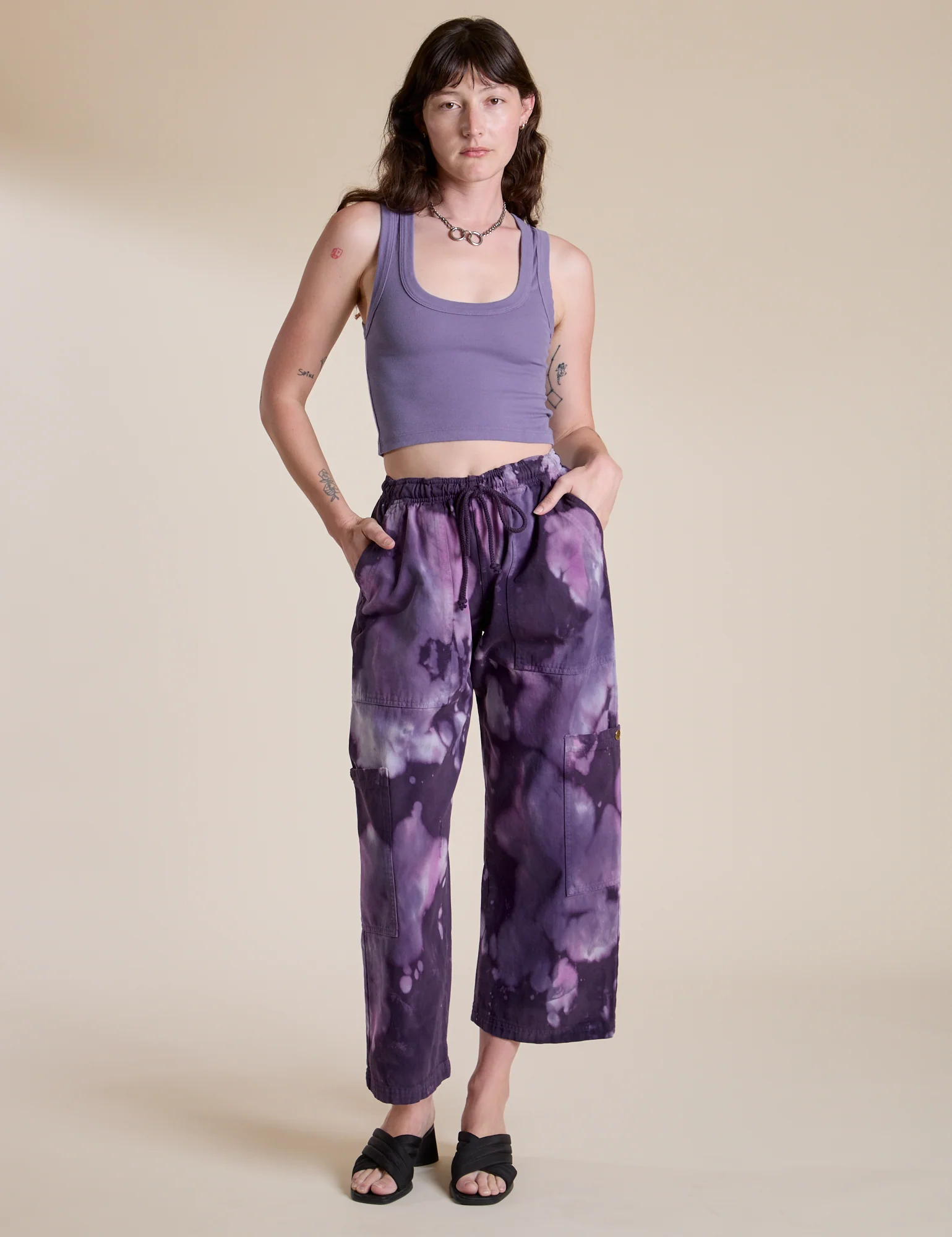 Magic Waters Drop Pocket Pants - Dark Lavender - Image 27