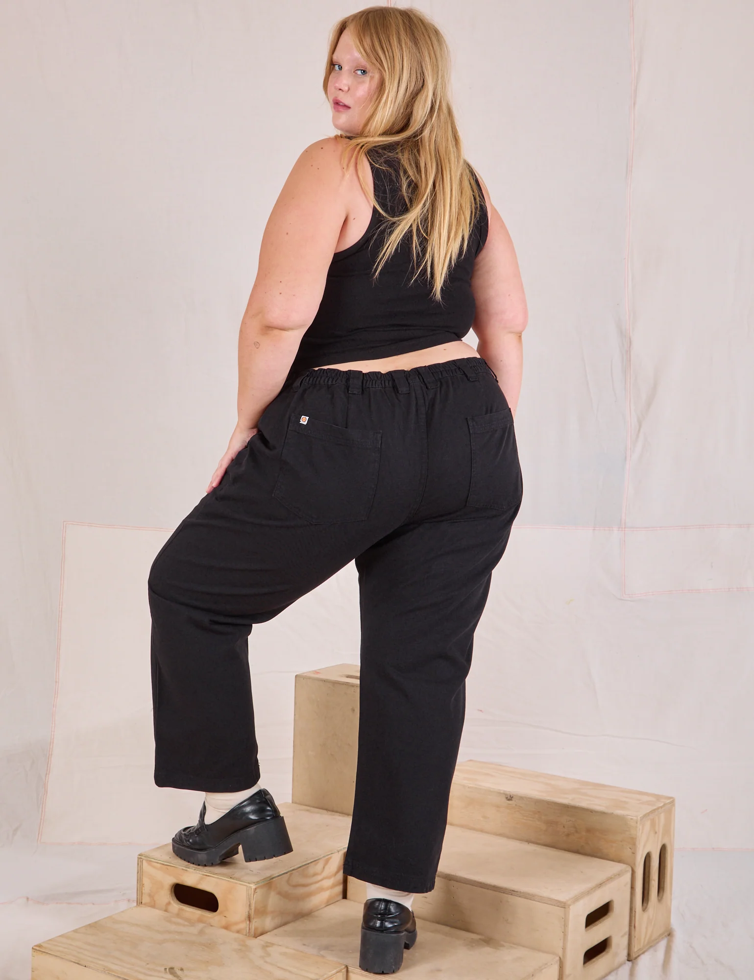 Mid-Rise Work Pants - Basic Black - Image 5