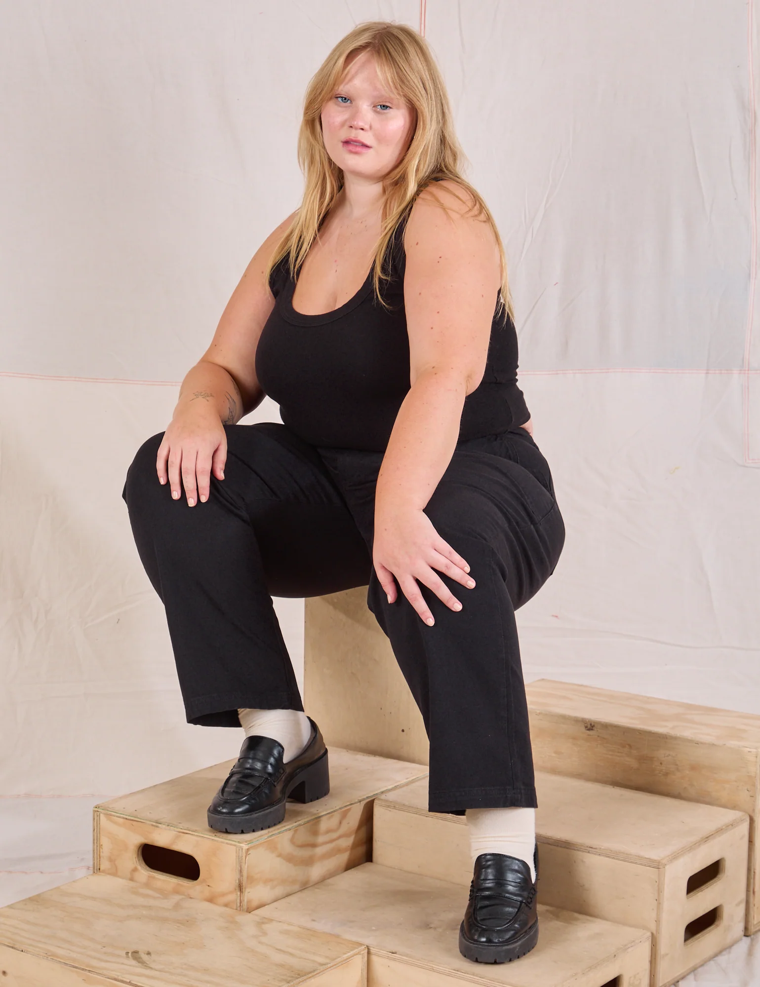 Mid-Rise Work Pants - Basic Black - Image 7