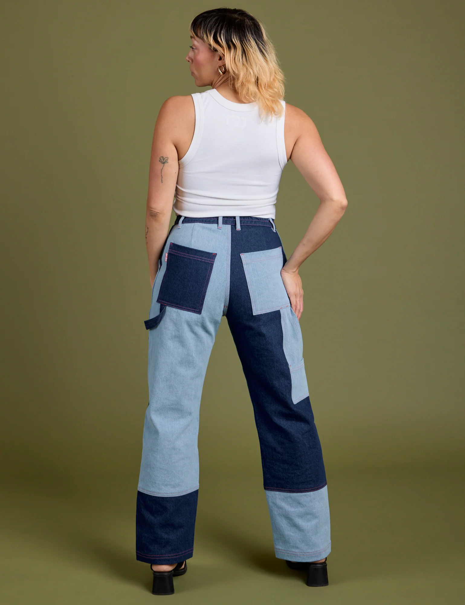Mismatched Denim Carpenter Jeans - Image 11