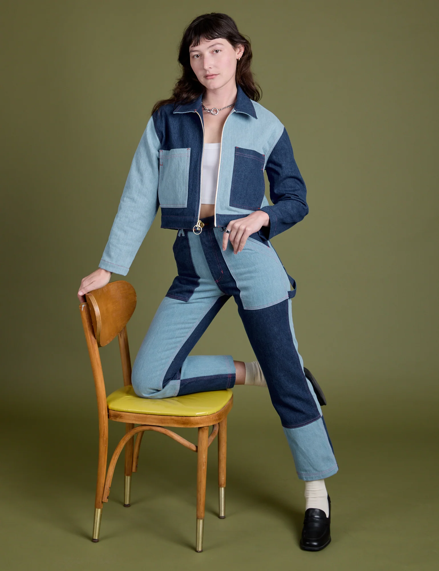 Mismatched Denim Carpenter Jeans - Image 14