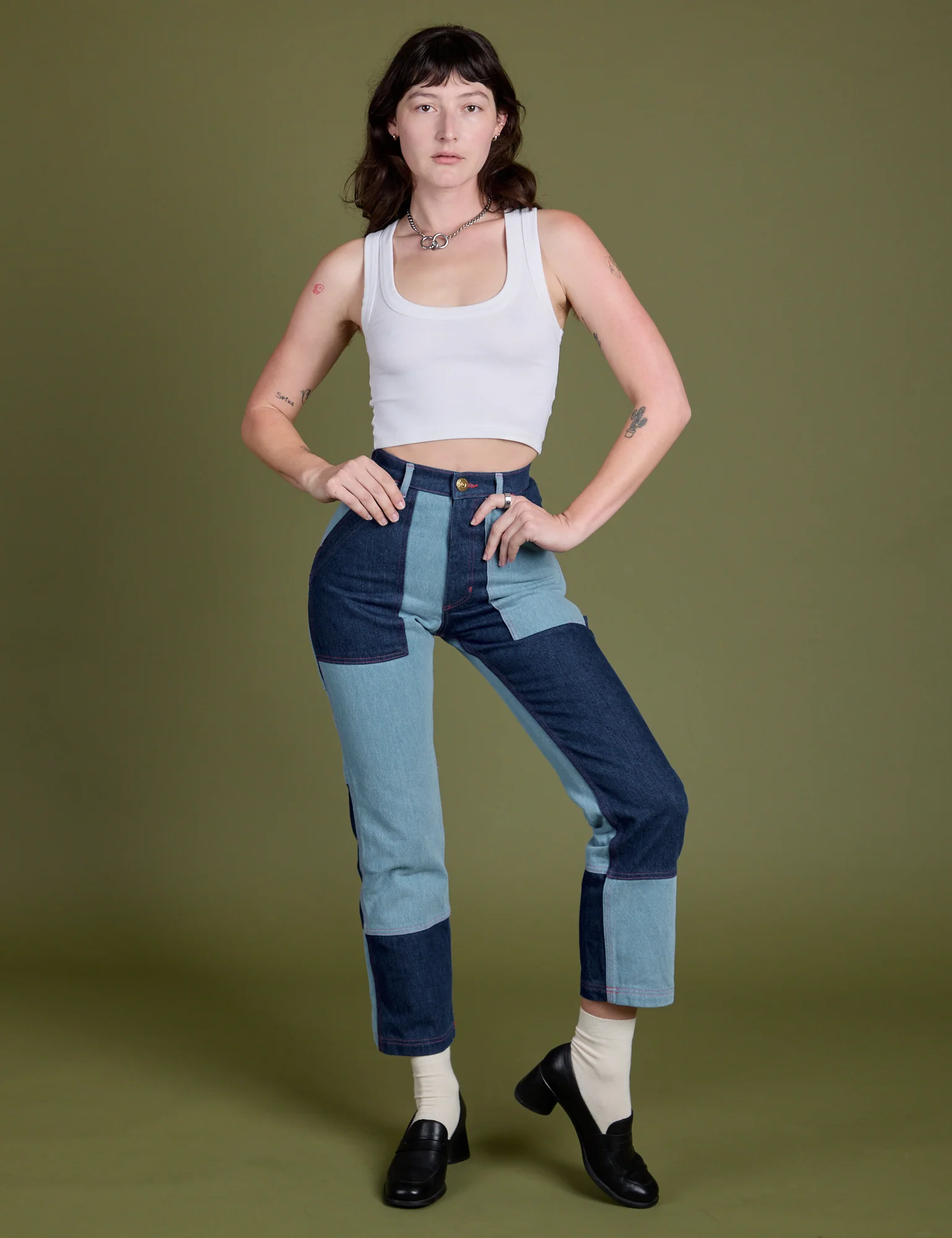 Mismatched Denim Carpenter Jeans - Image 15