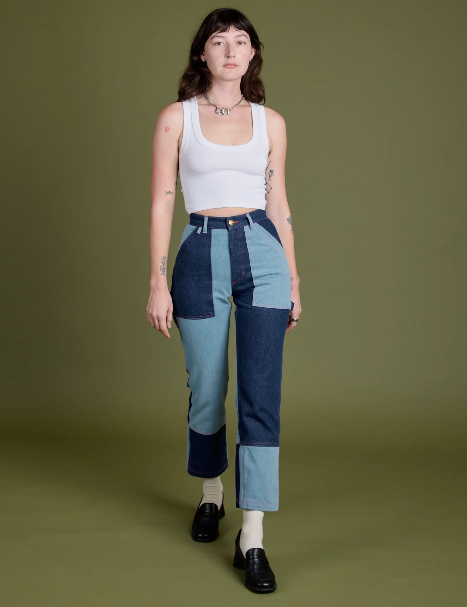 Mismatched Denim Carpenter Jeans - Image 16