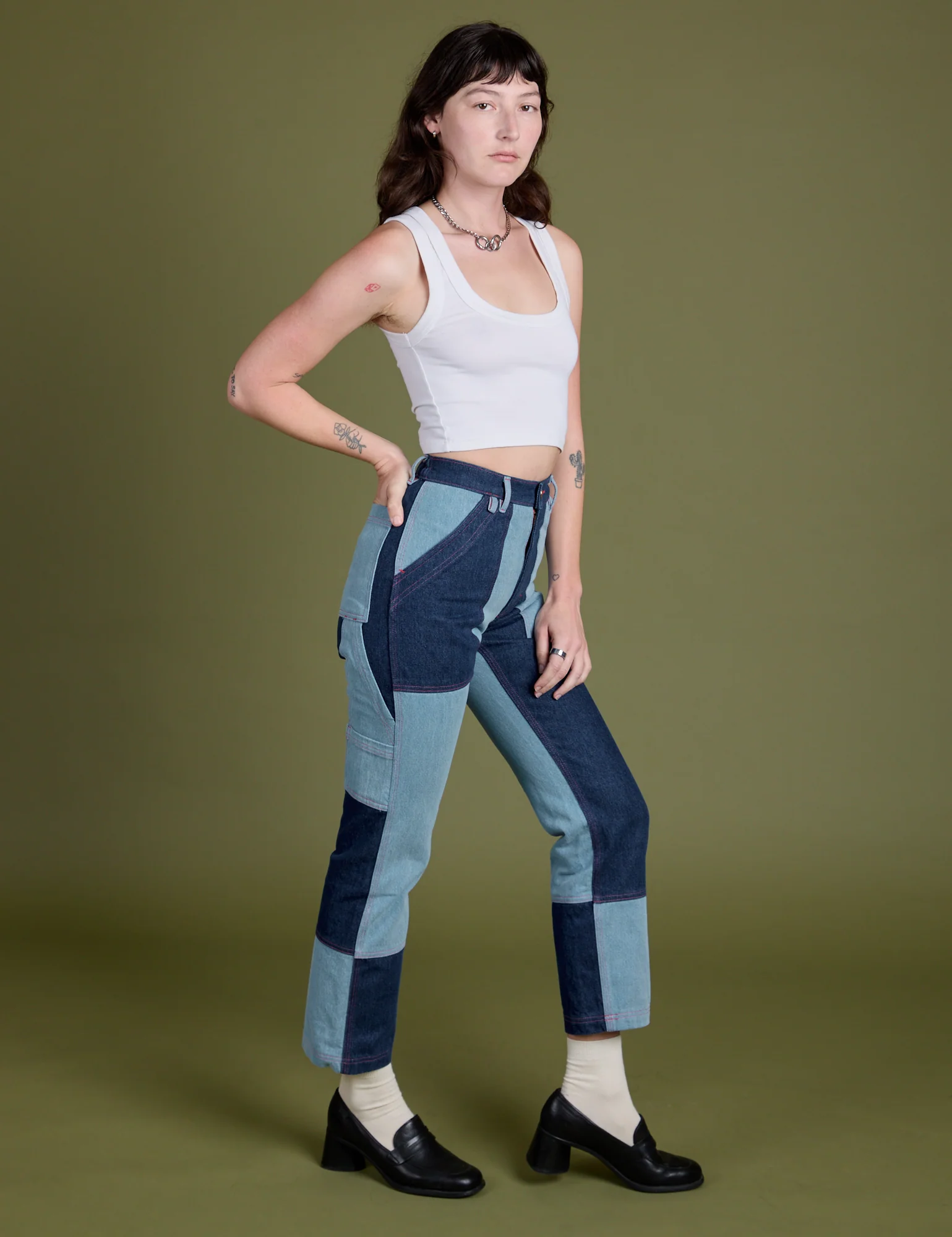 Mismatched Denim Carpenter Jeans - Image 18