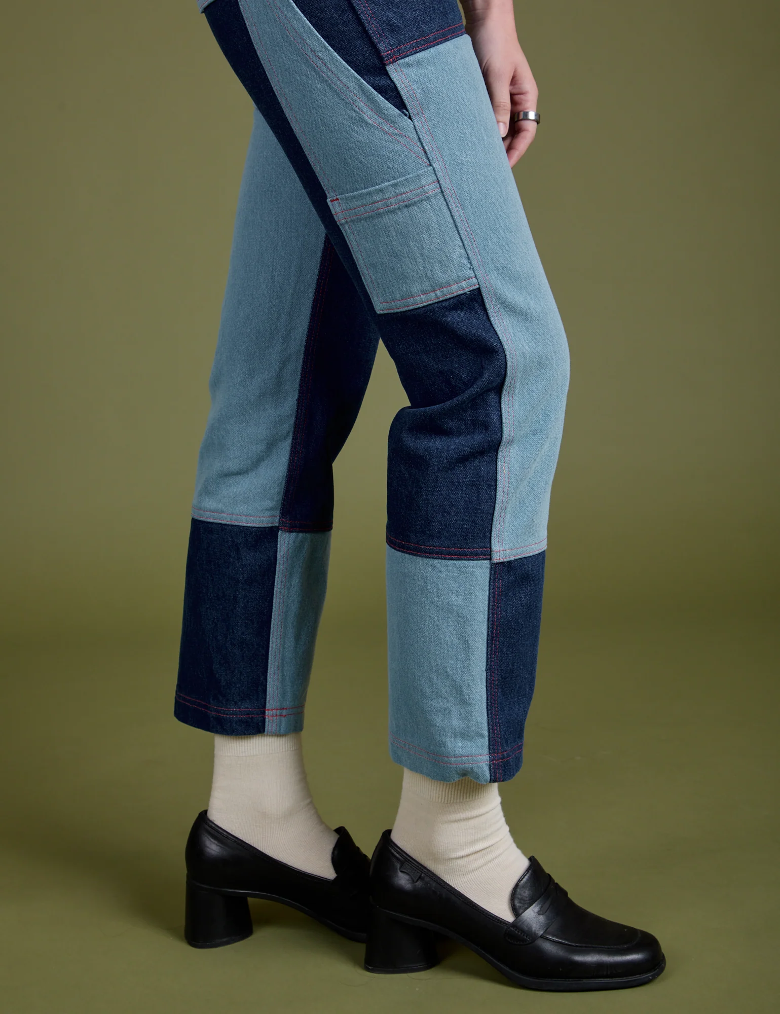 Mismatched Denim Carpenter Jeans - Image 19