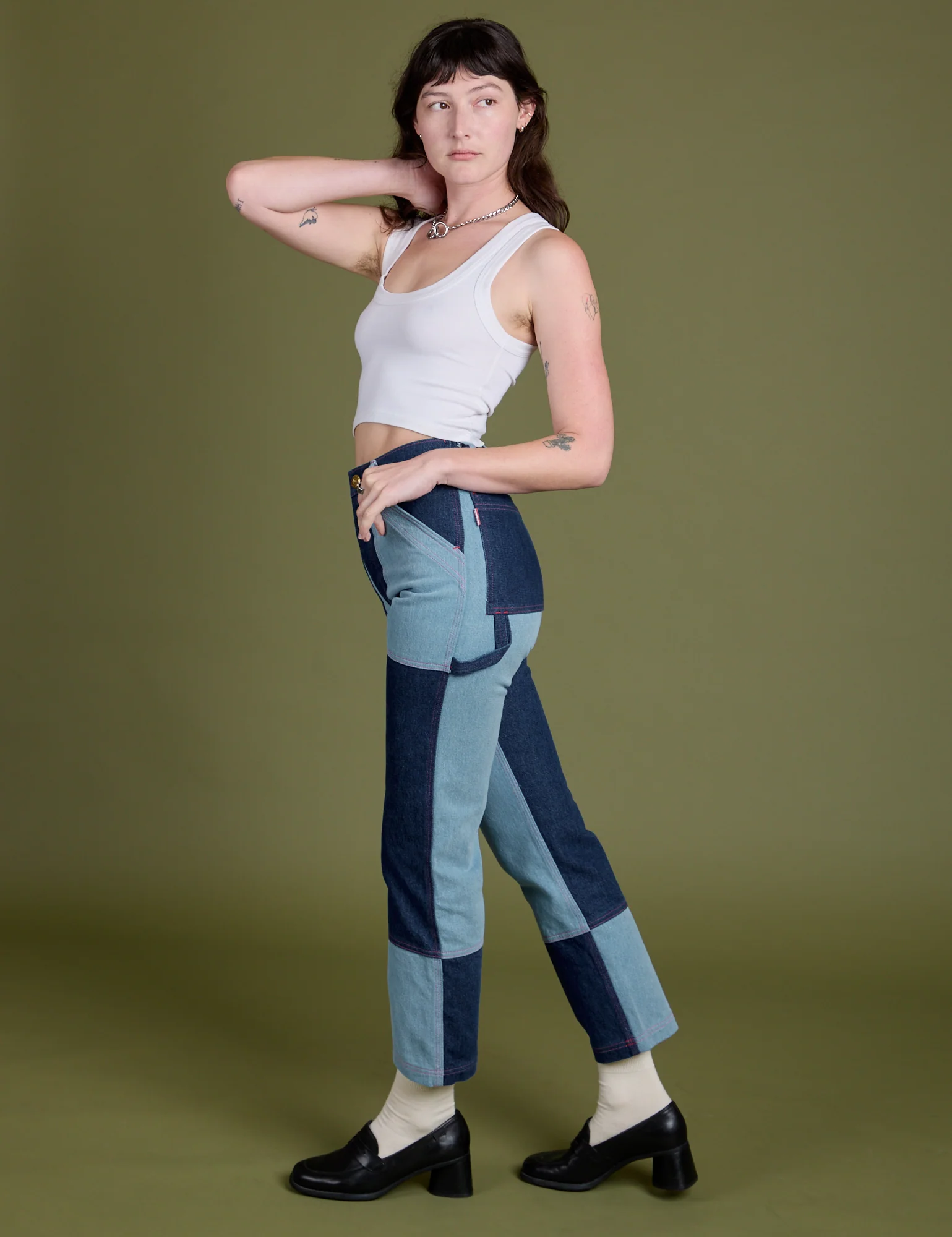 Mismatched Denim Carpenter Jeans - Image 20