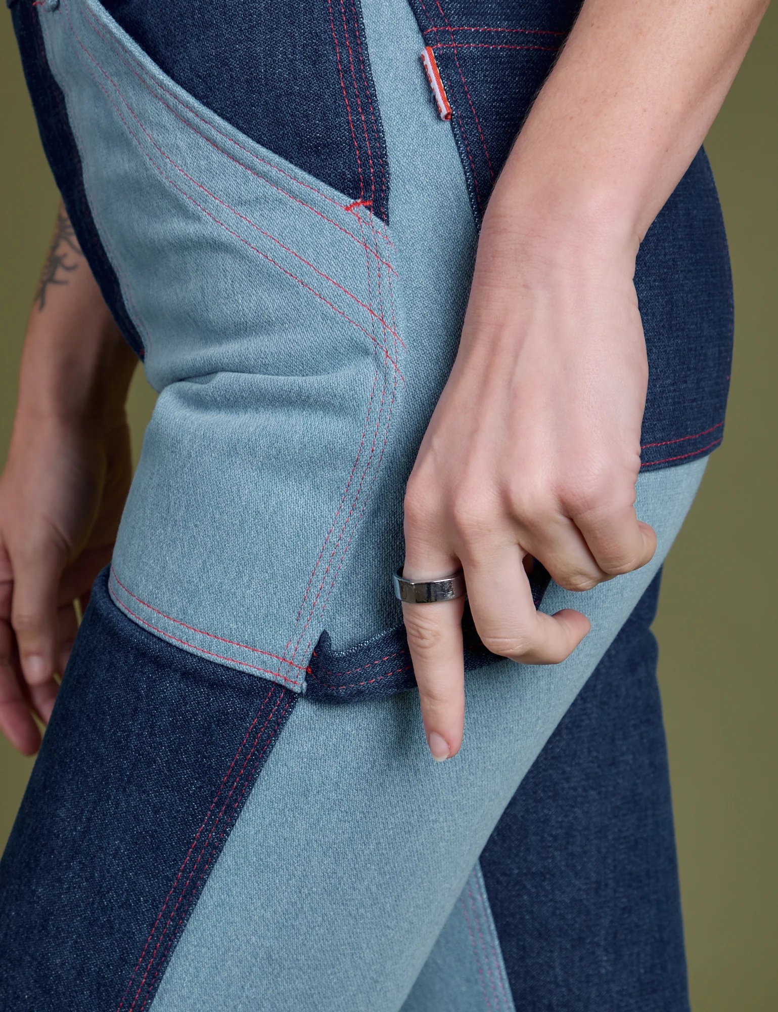 Mismatched Denim Carpenter Jeans - Image 21