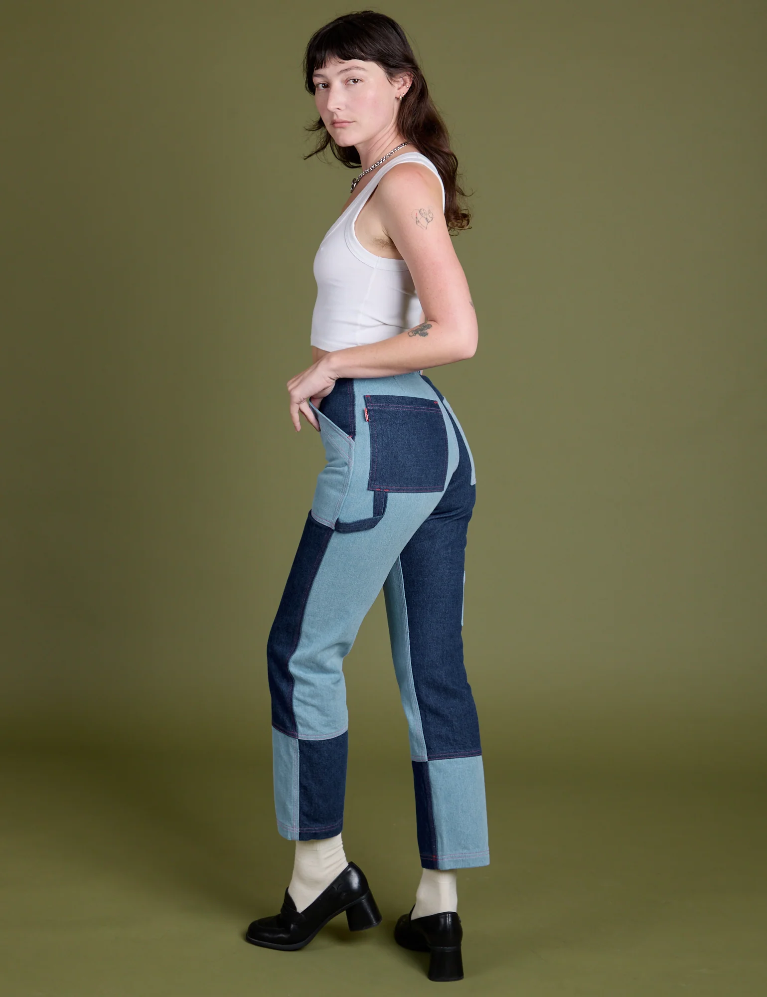 Mismatched Denim Carpenter Jeans - Image 22