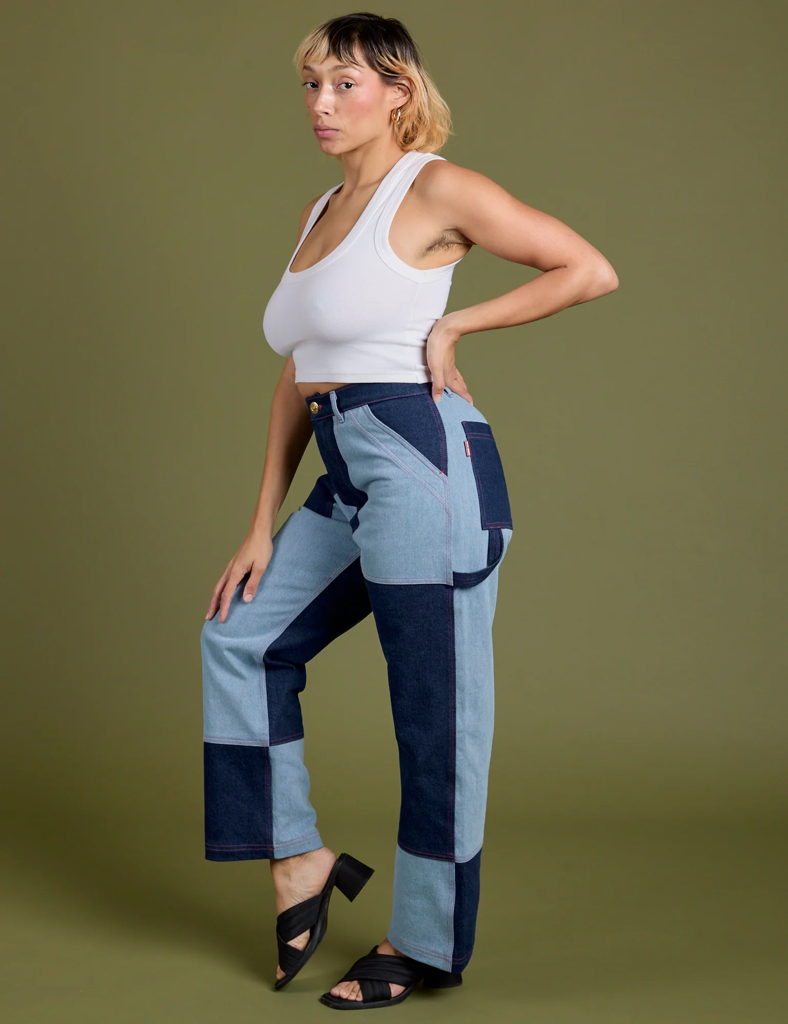 Mismatched Denim Carpenter Jeans - Image 5