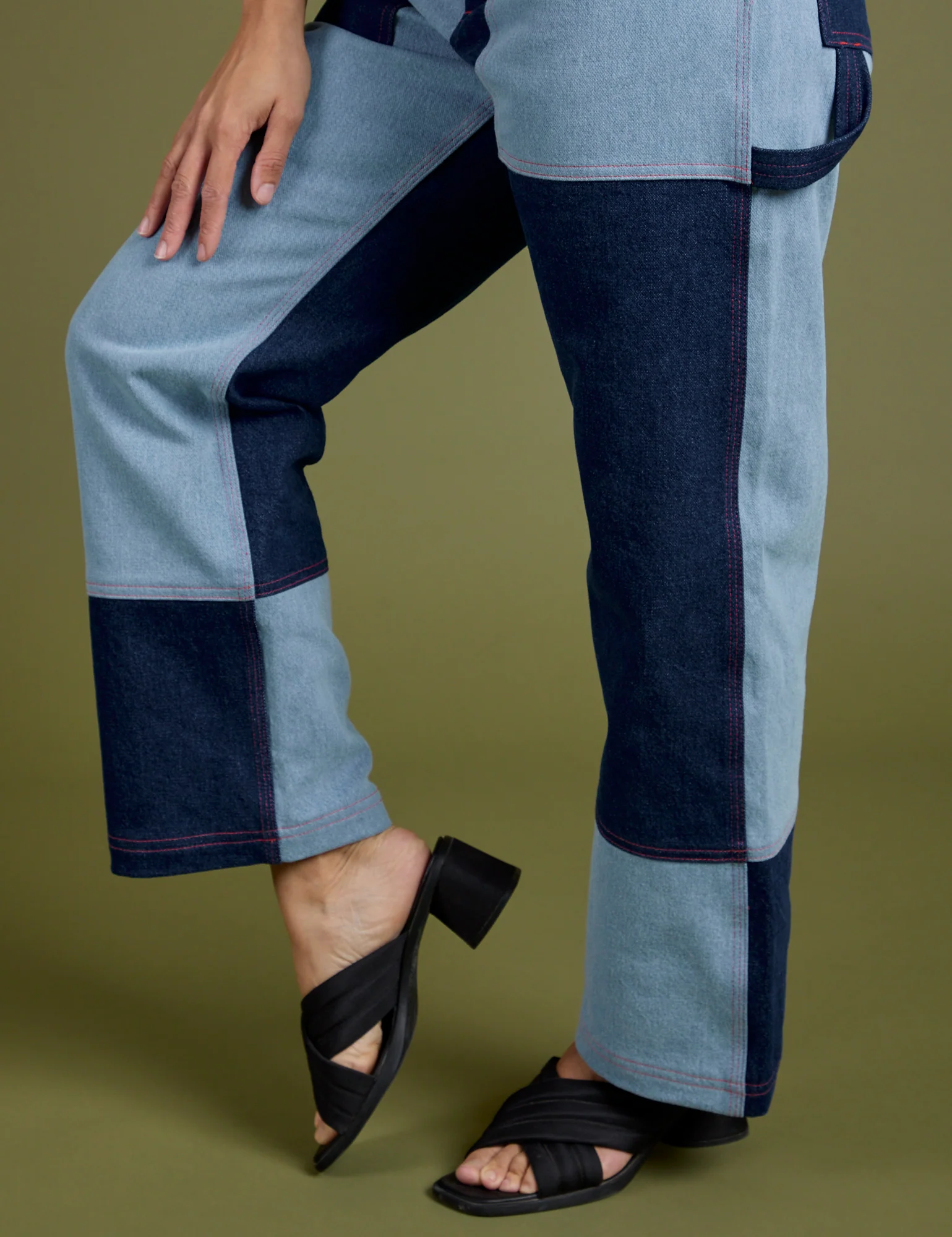 Mismatched Denim Carpenter Jeans - Image 7