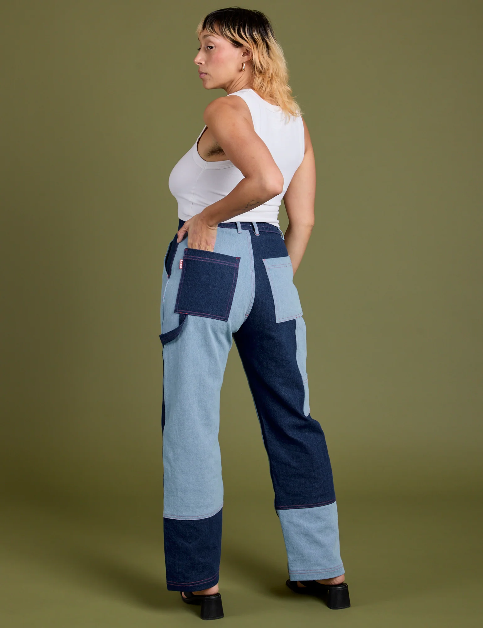 Mismatched Denim Carpenter Jeans - Image 9
