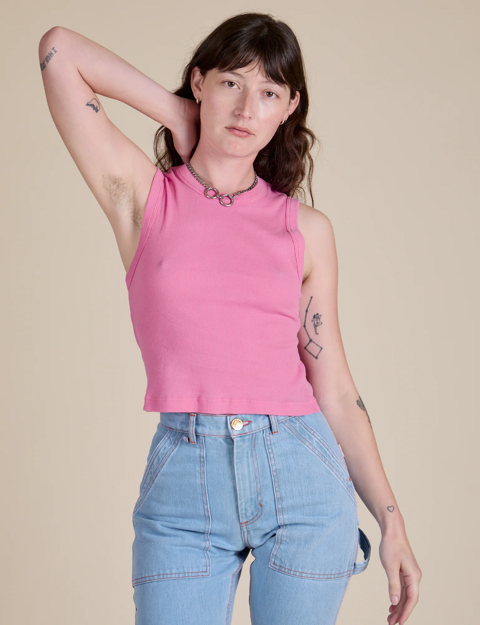 Muscle Tee - Bubblegum Pink - Image 12