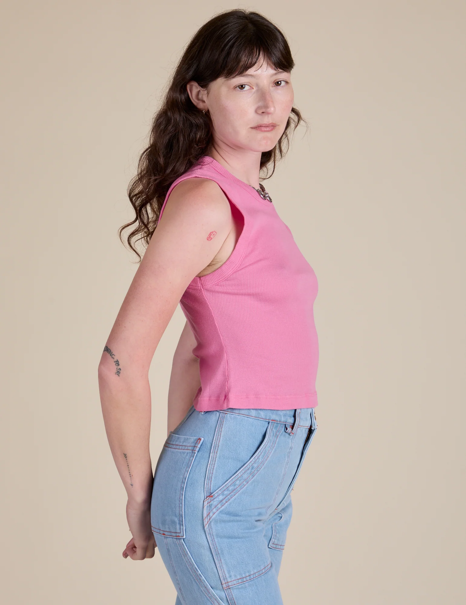Muscle Tee - Bubblegum Pink - Image 14