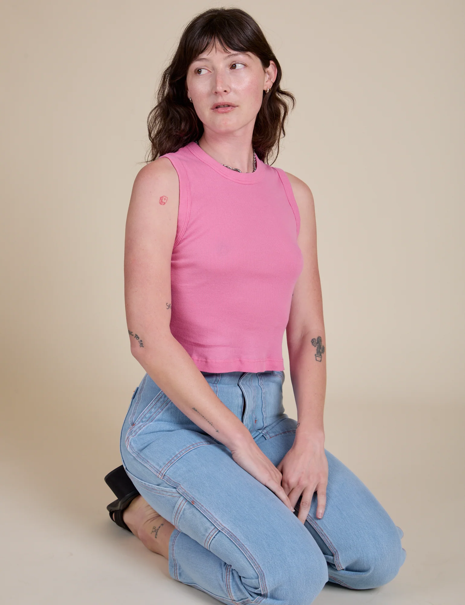 Muscle Tee - Bubblegum Pink - Image 17