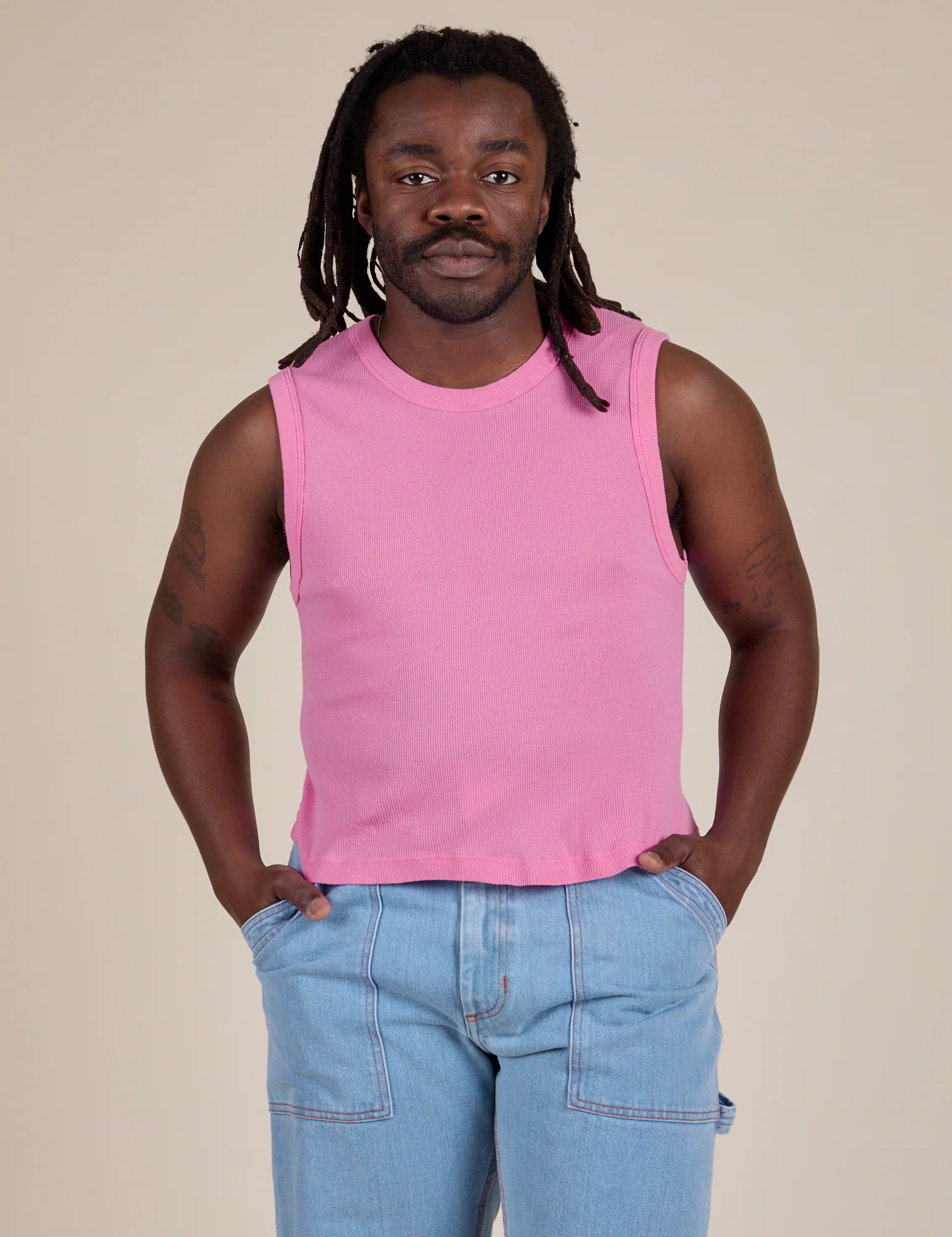 Muscle Tee - Bubblegum Pink - Image 18