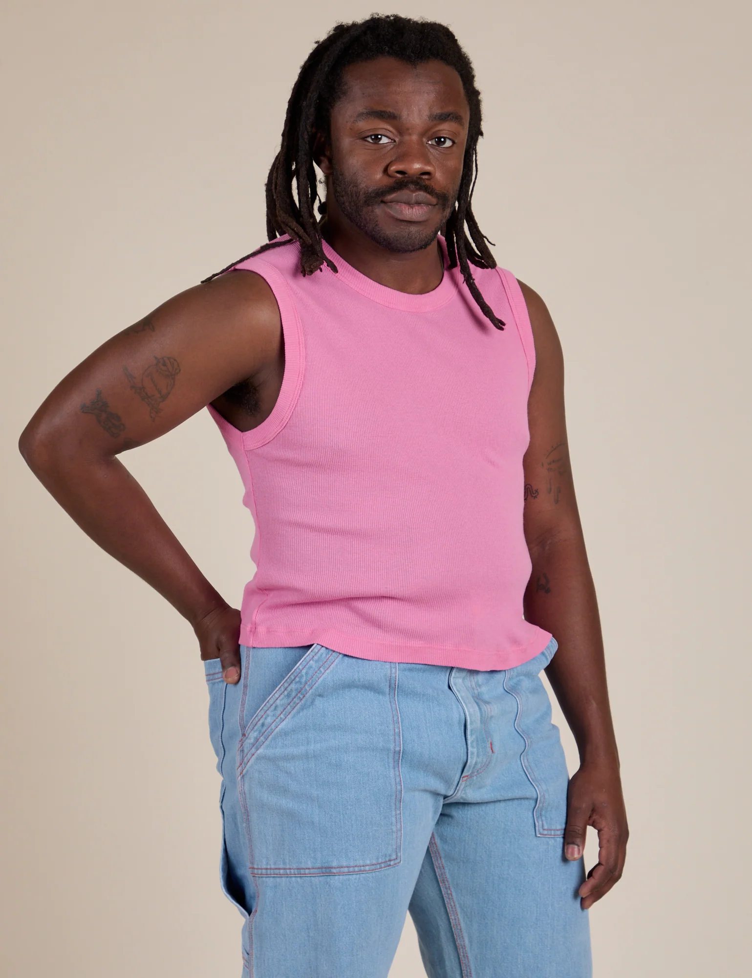 Muscle Tee - Bubblegum Pink - Image 20