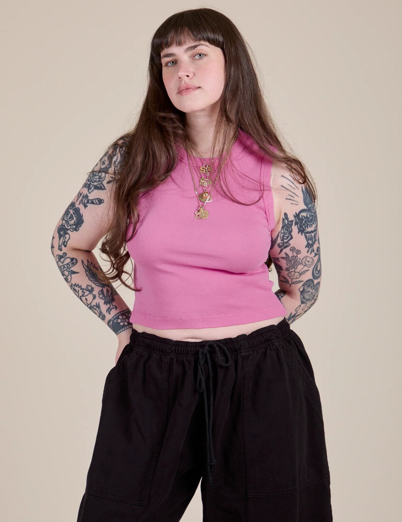 Muscle Tee - Bubblegum Pink - Image 24
