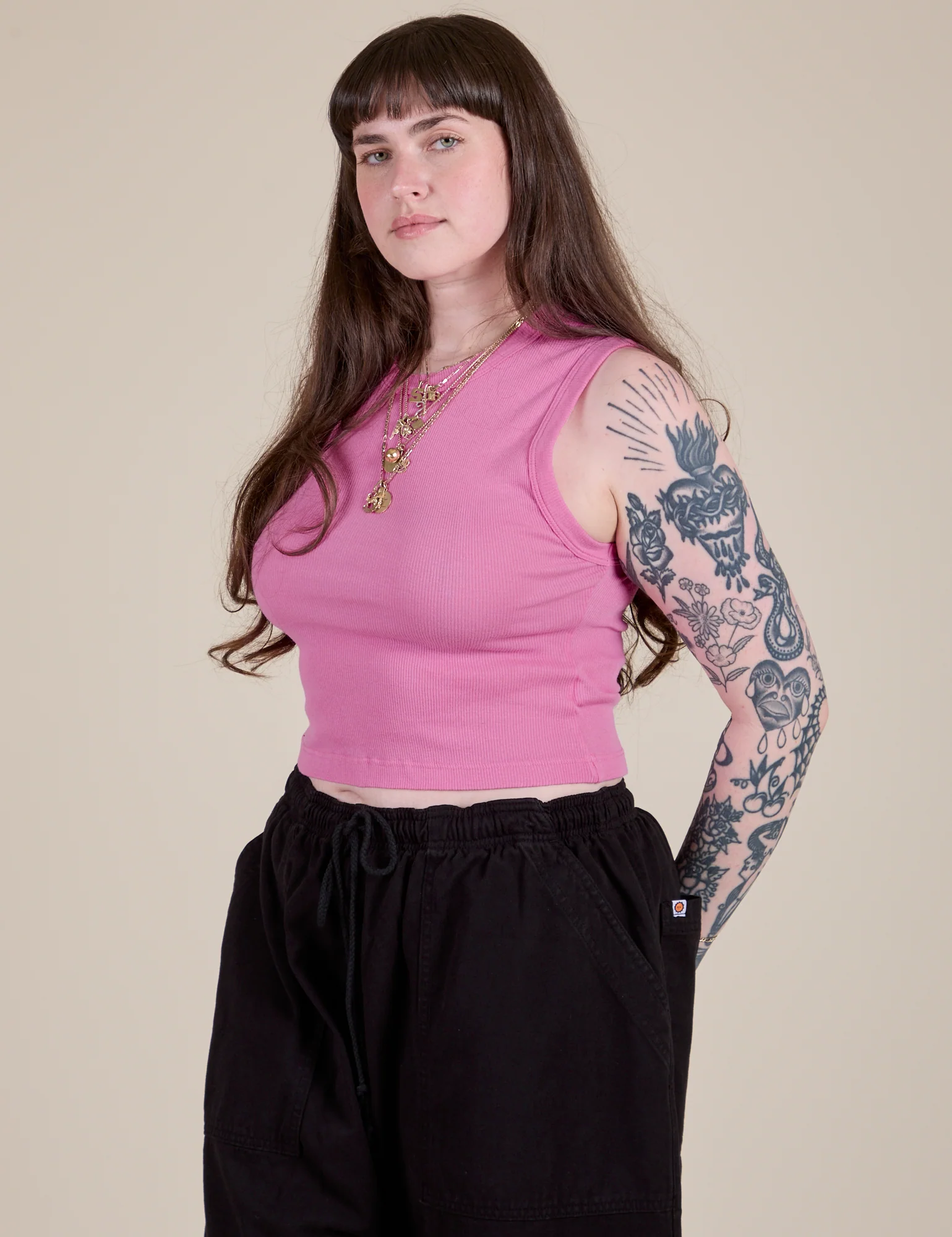 Muscle Tee - Bubblegum Pink - Image 28