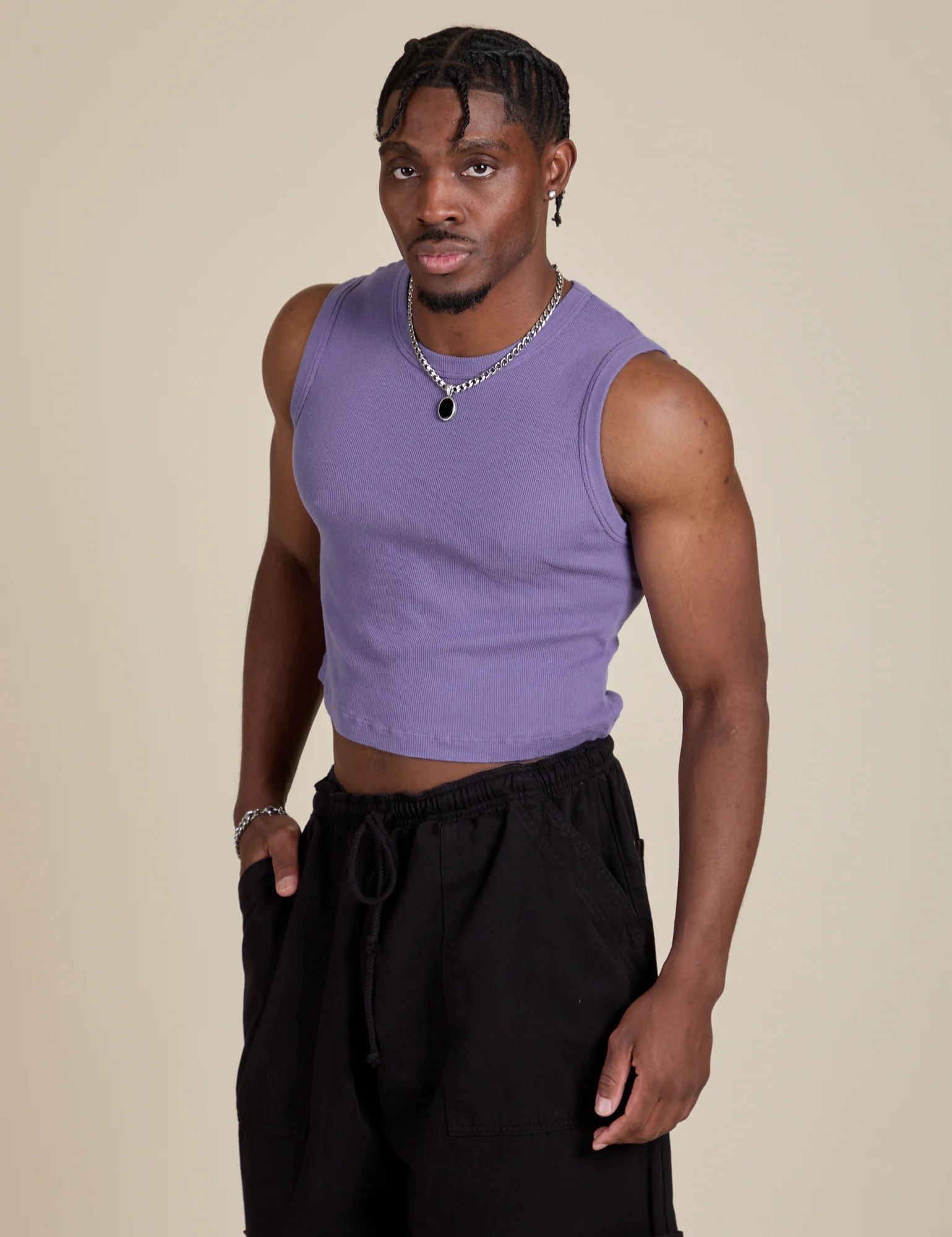 Muscle Tee - Faded Grape - Image 5