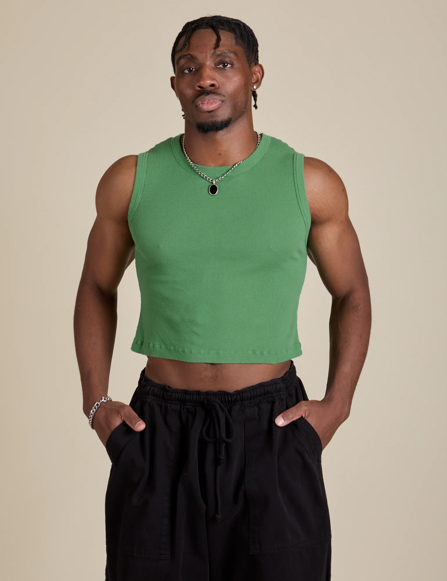 Muscle Tee - Seafoam Green - Image 15