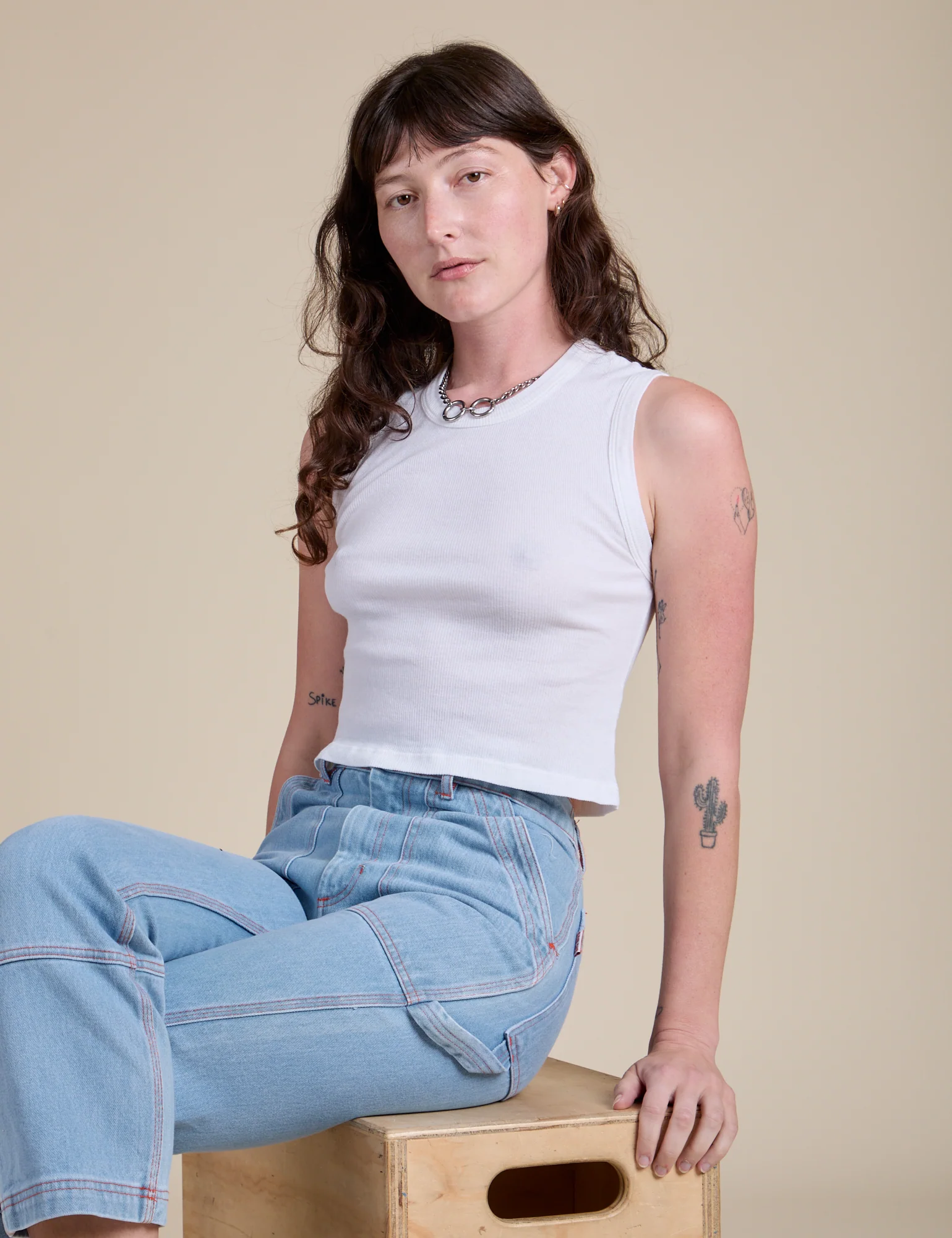 Muscle Tee - Vintage Tee White